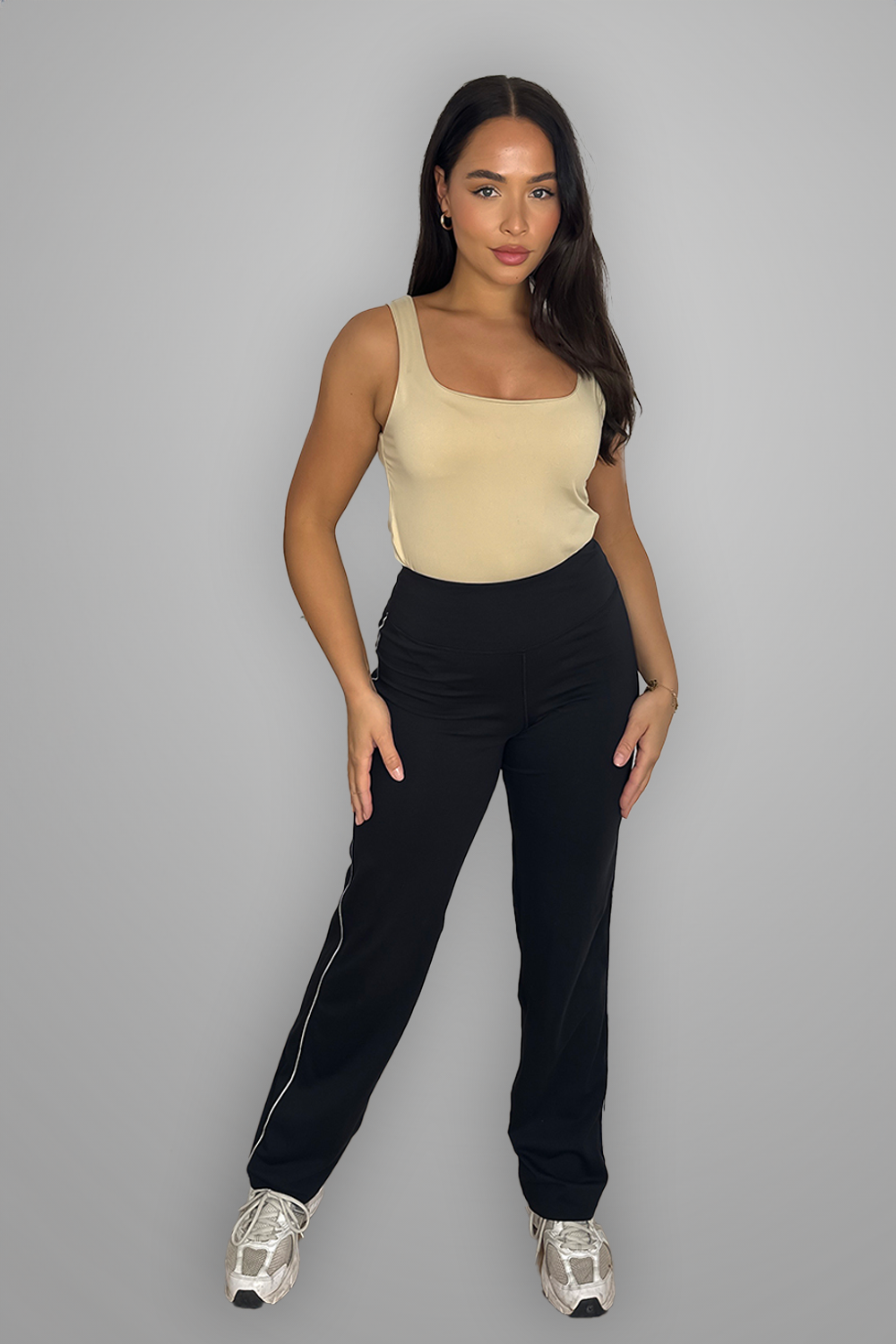 Side Stripes Wide Leg Activewear Trousers