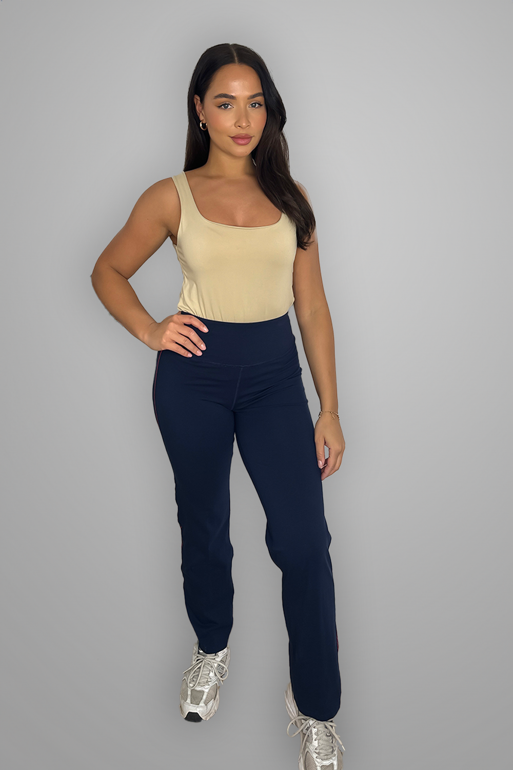 Side Stripes Wide Leg Activewear Trousers