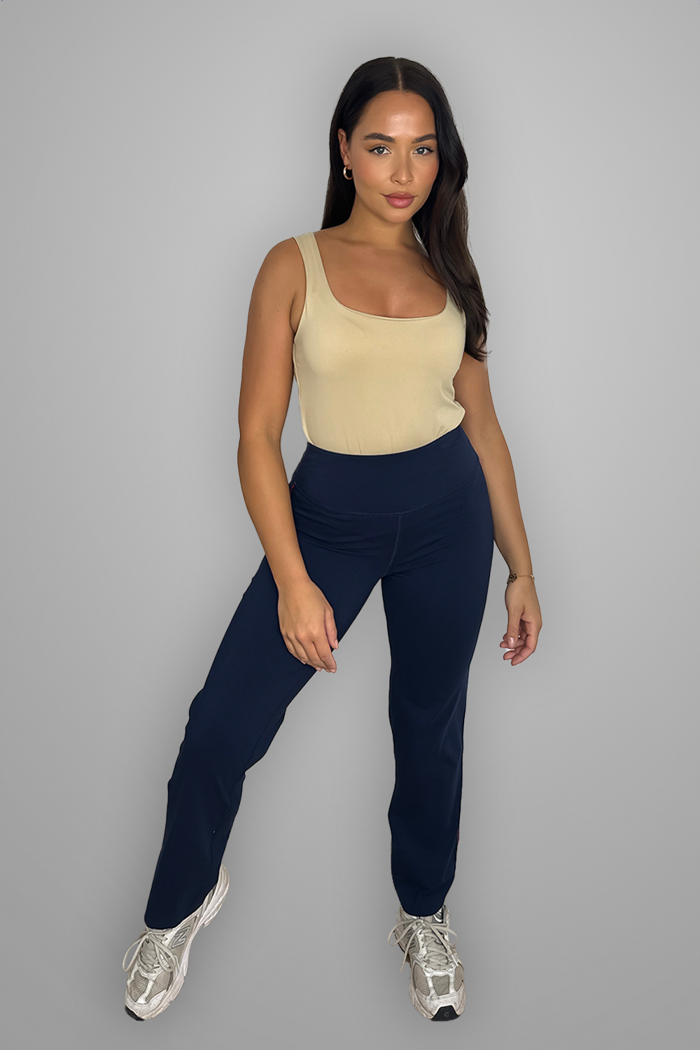 Side Stripes Wide Leg Activewear Trousers