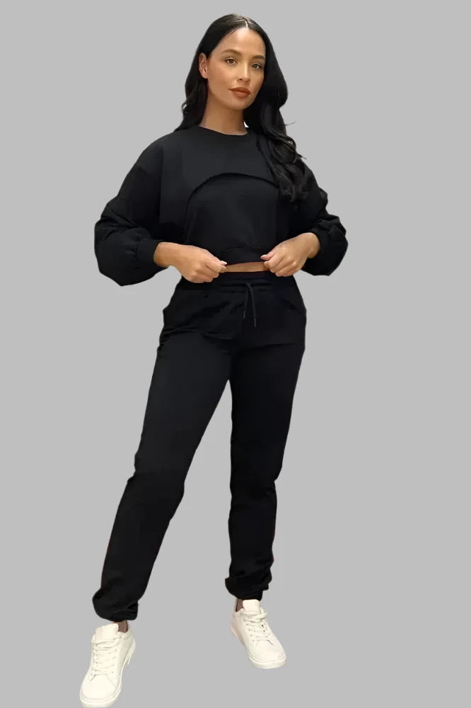 Cut Out Top Three Piece Tracksuit-SinglePrice