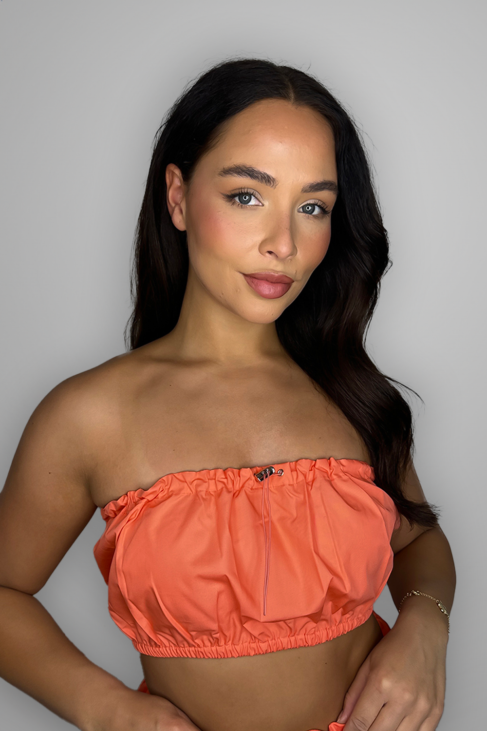 Drawstring Boobtube And Shorts Set-SinglePrice