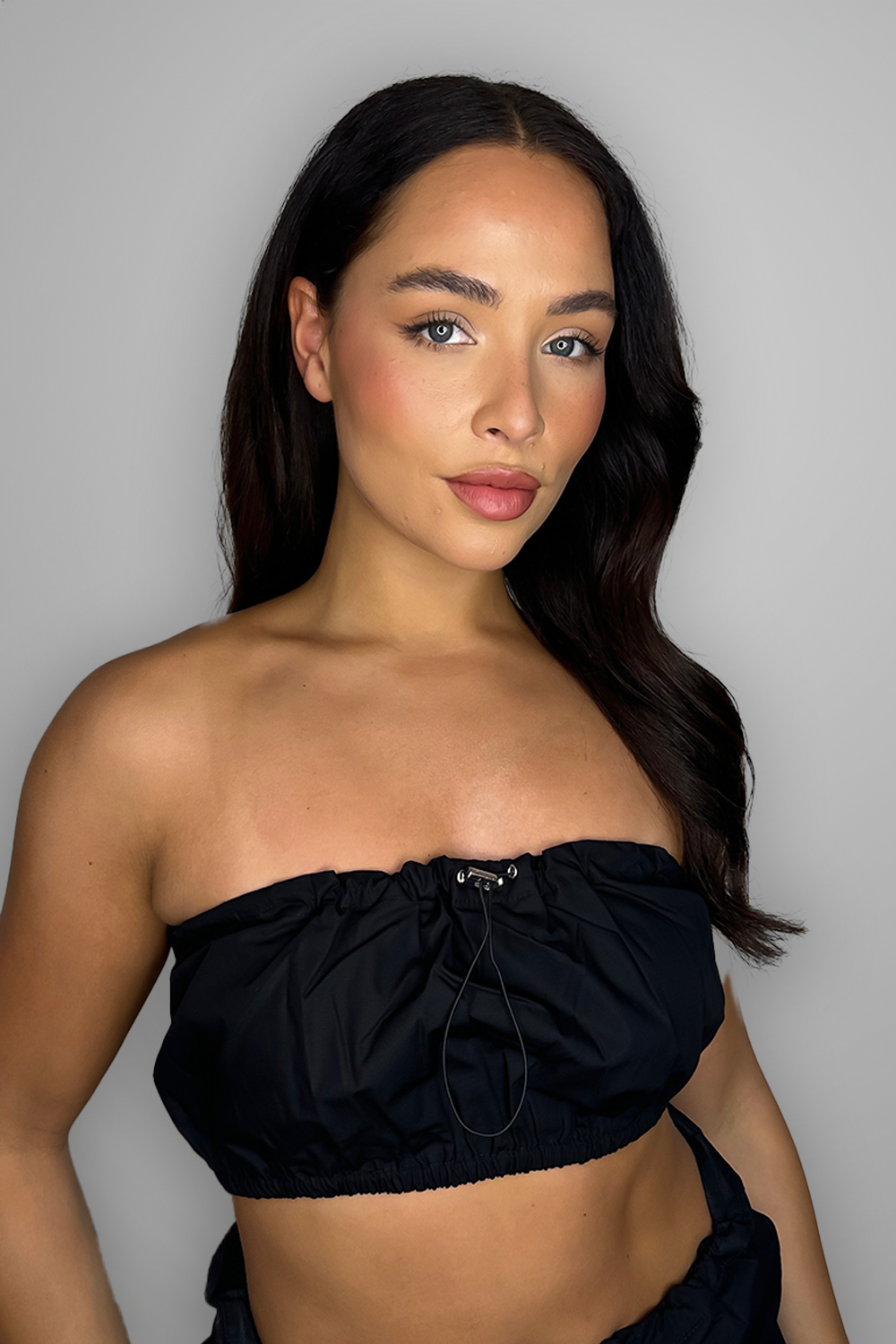 Drawstring Boobtube And Shorts Set-SinglePrice