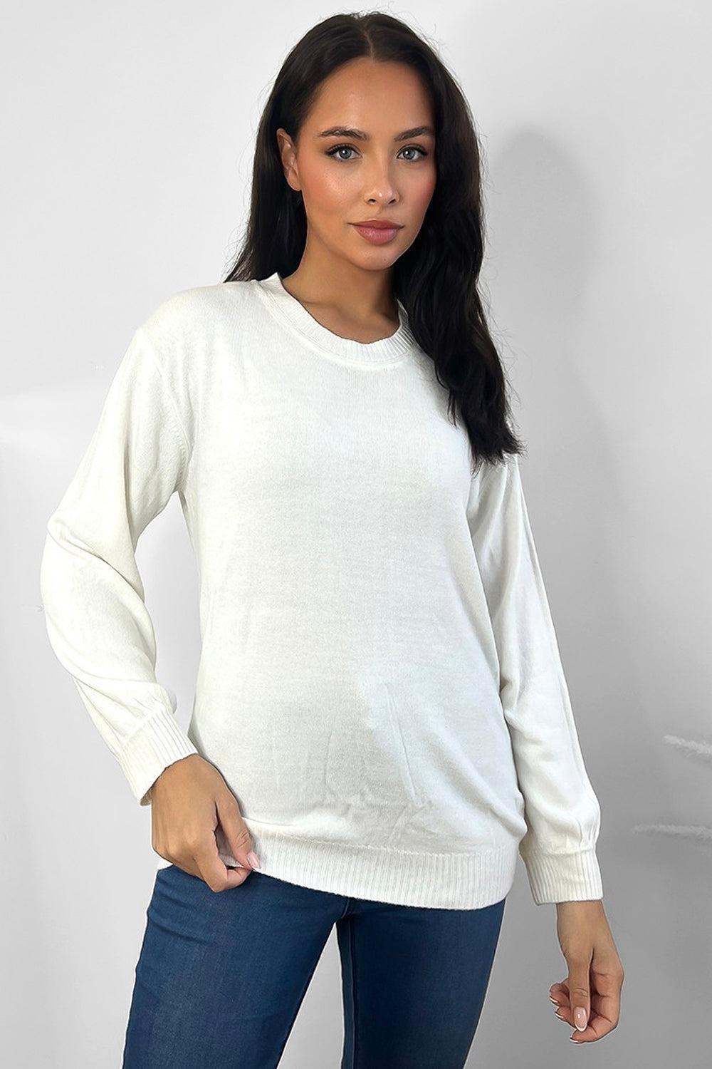 Ribbed Crew Neck Pullover-SinglePrice