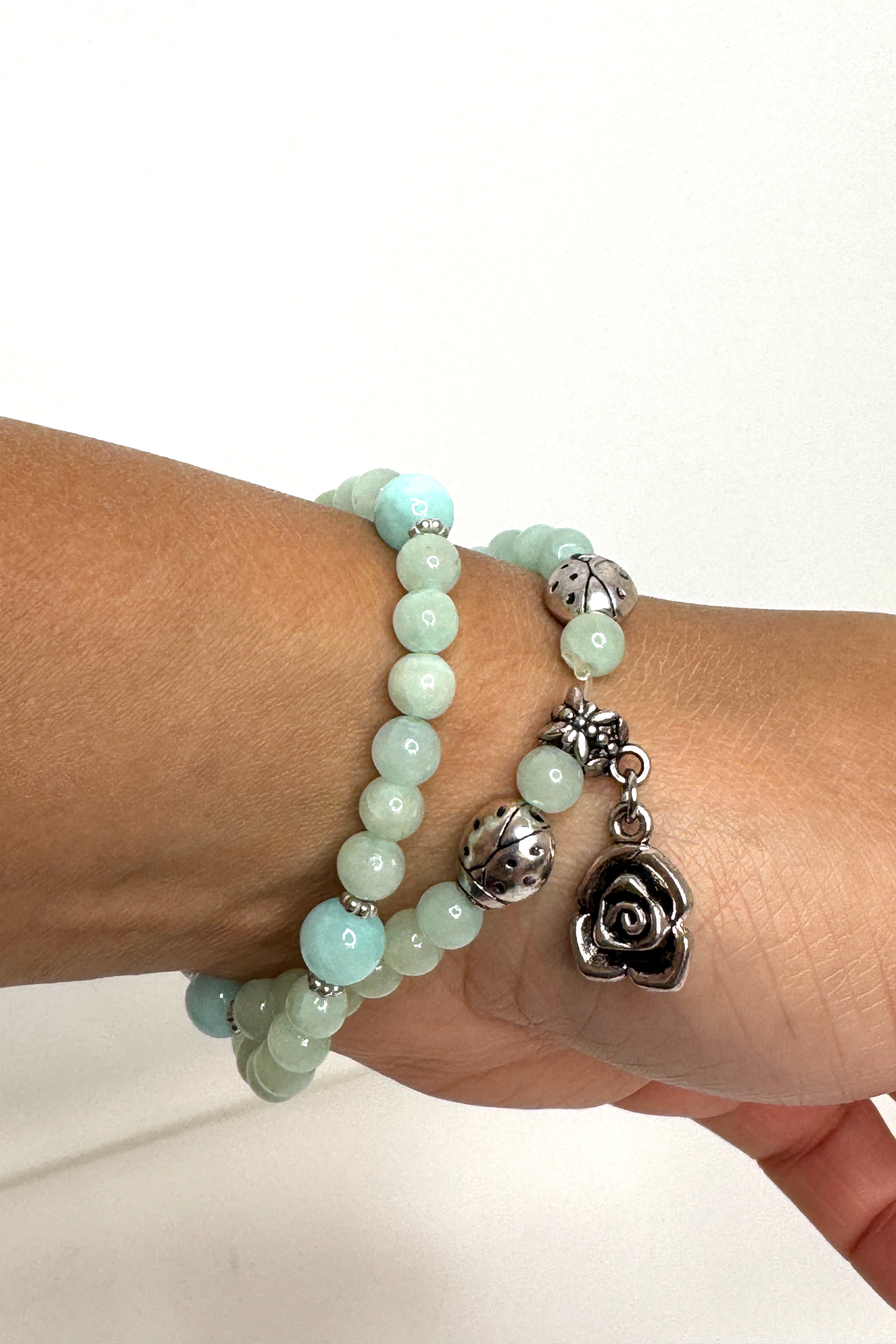Wholesale Women's Synthetic Jade Stone Bracelet (PACK OF 6)