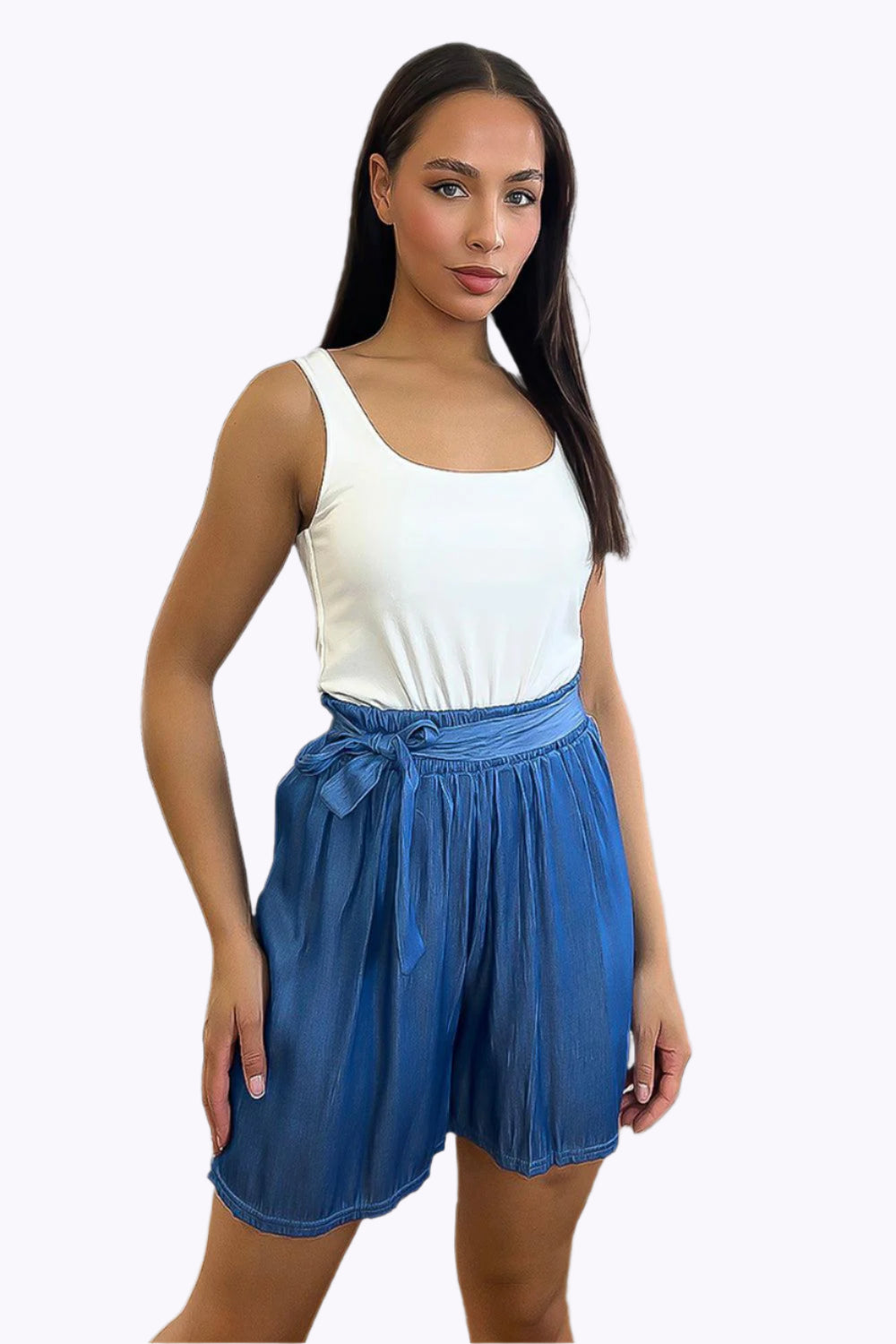 Waist Tie Summer Shorts-SinglePrice