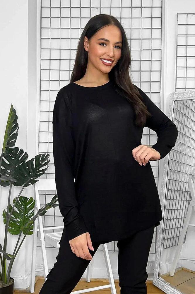 Seam Front Detail Fine Knit Pullover-SinglePrice