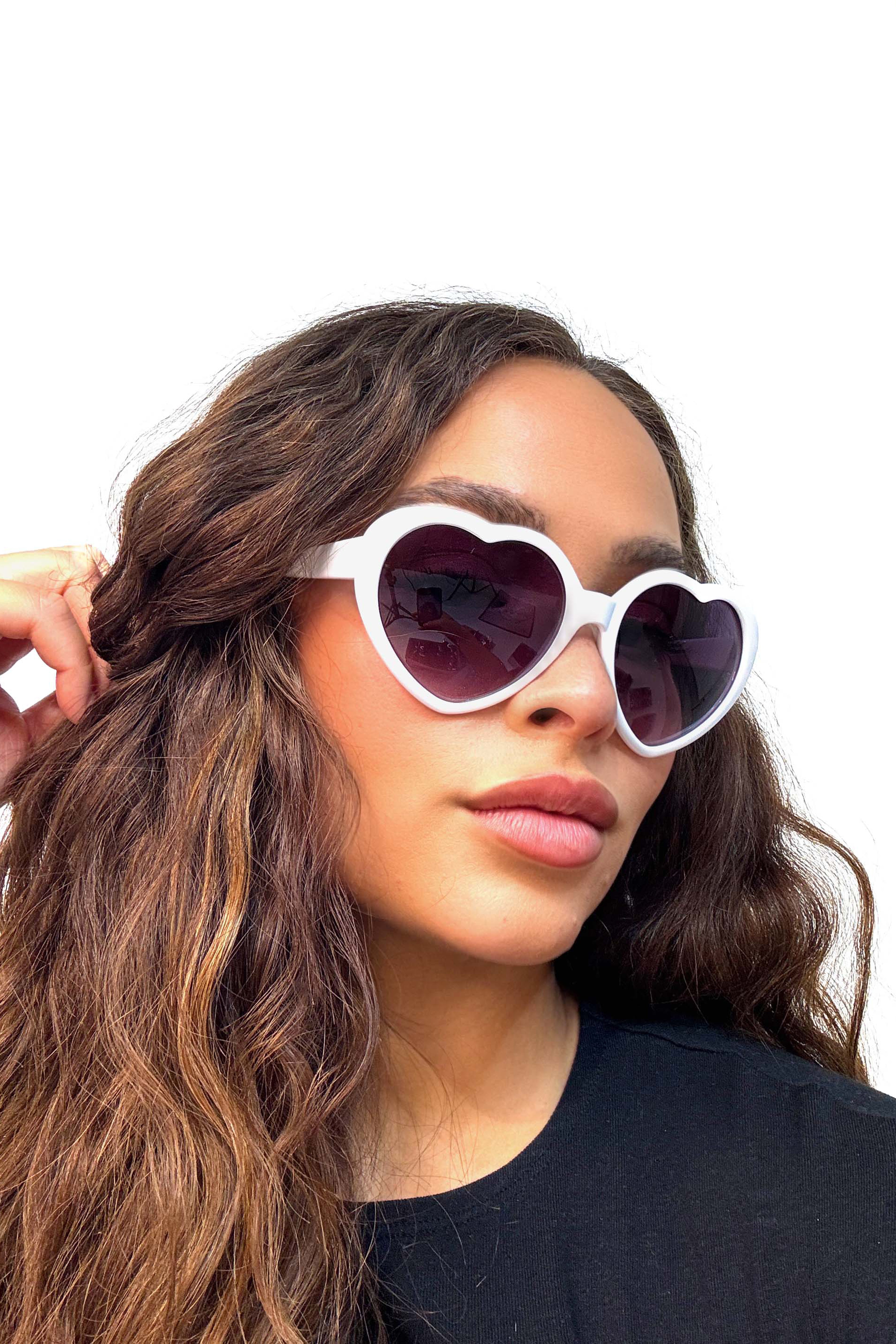 Wholesale Women’s Heart Shaped UV 400 Large Retro Sunglasses (BOX OF 12)