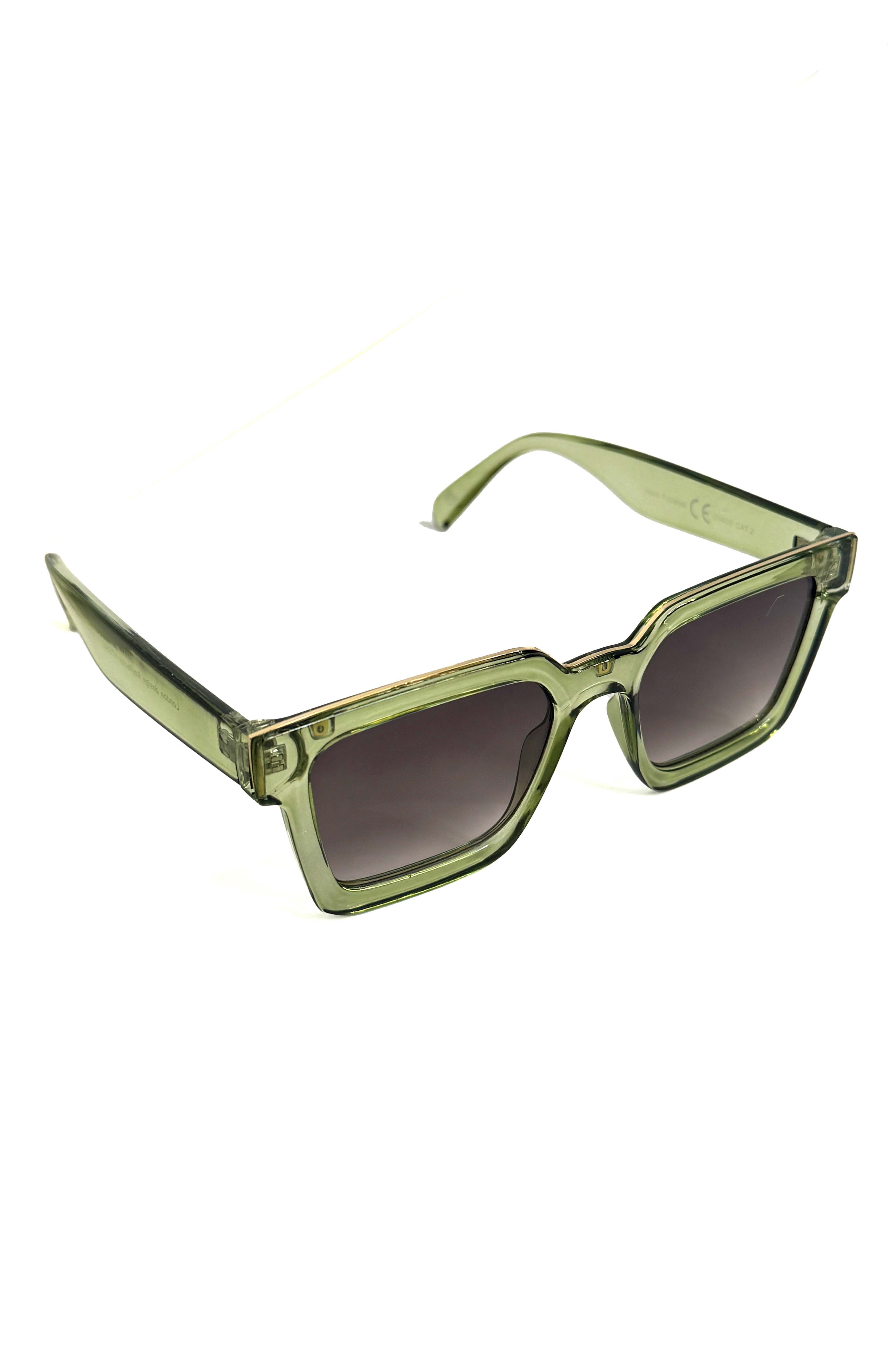 Wholesale Women’s Retro Chunky Rectangular UV 400 Sunglasses (BOX OF 12)