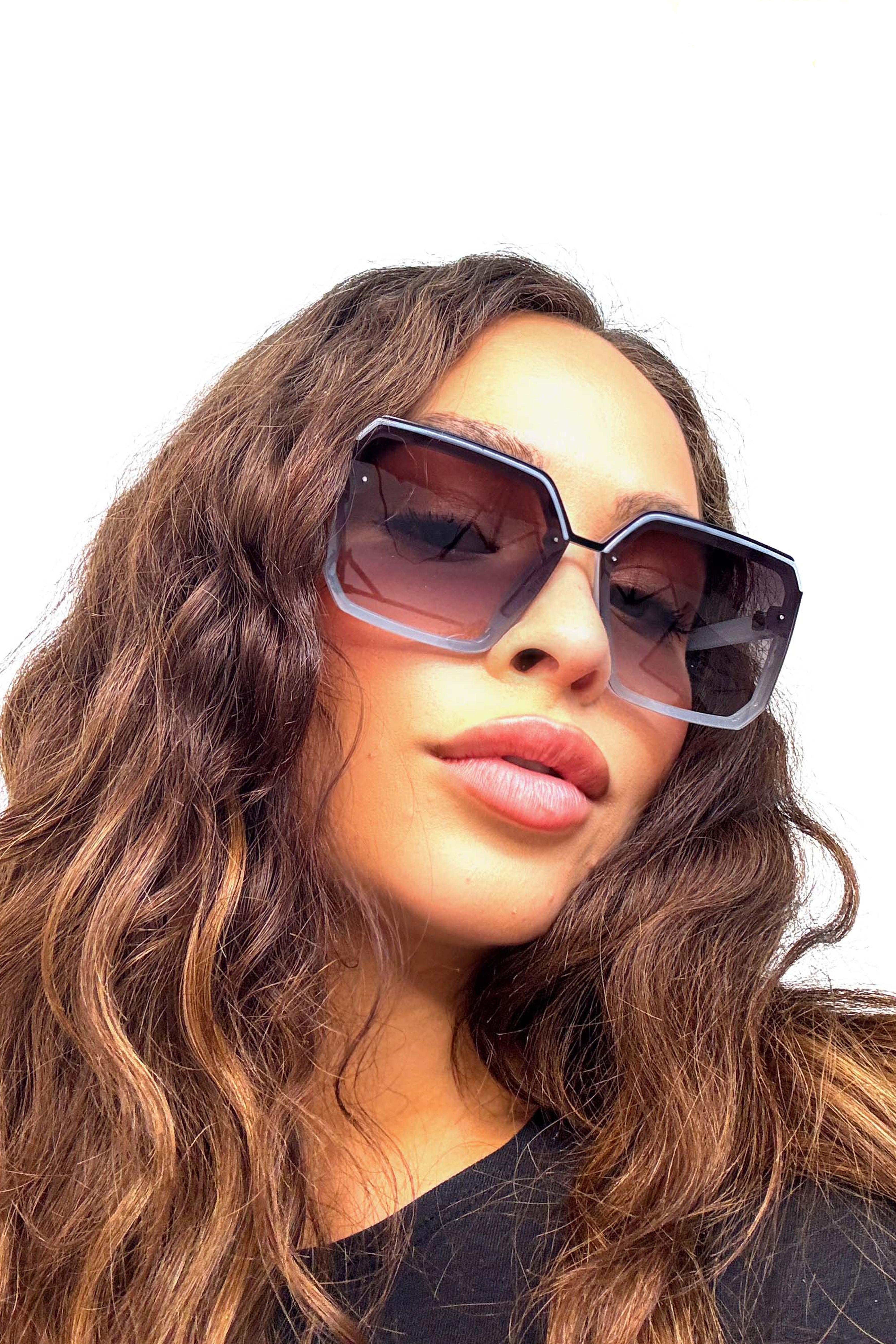 Large Square UV 400 Retro Sunglasses