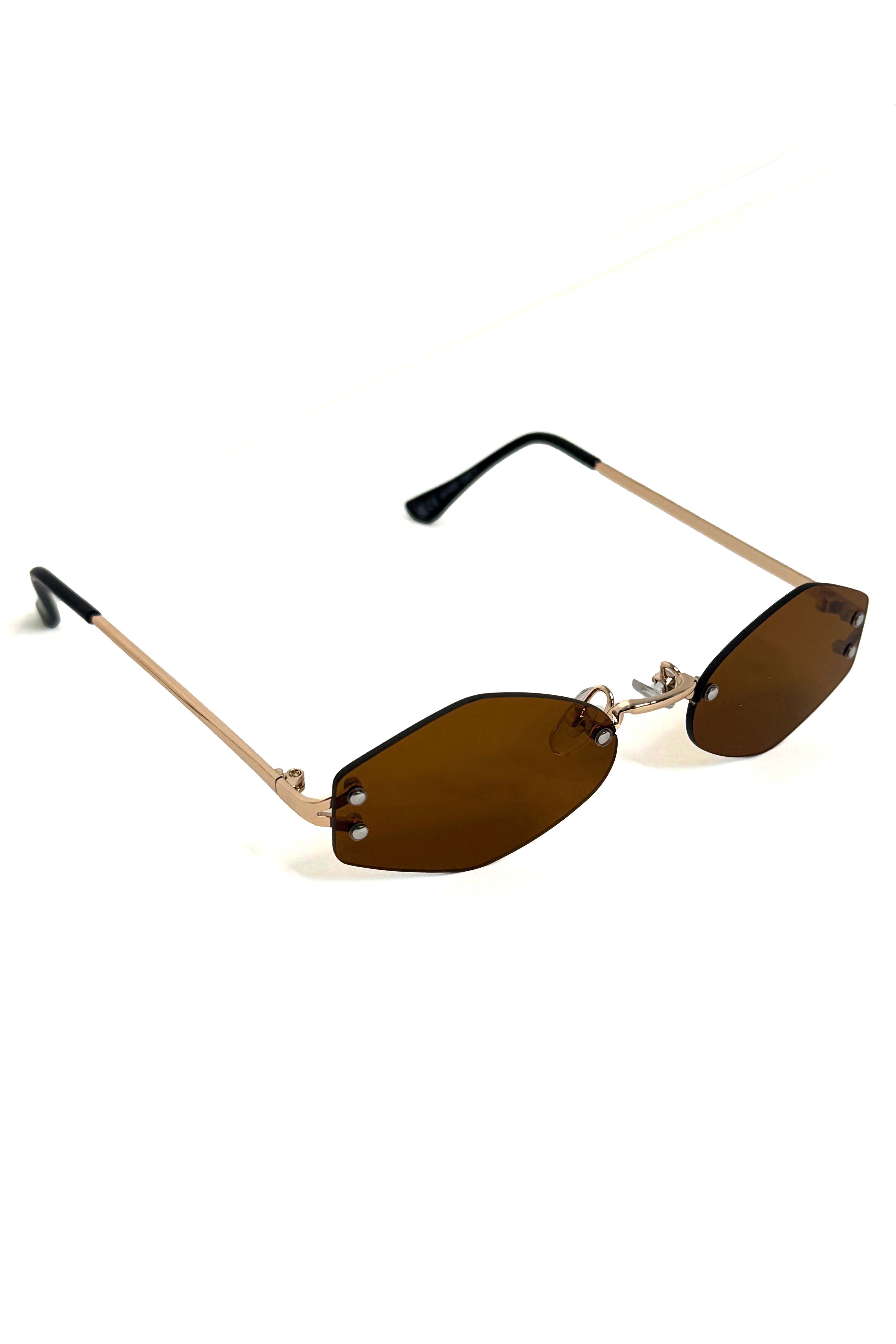 Rimless Rectangular UV 400 Sunglasses