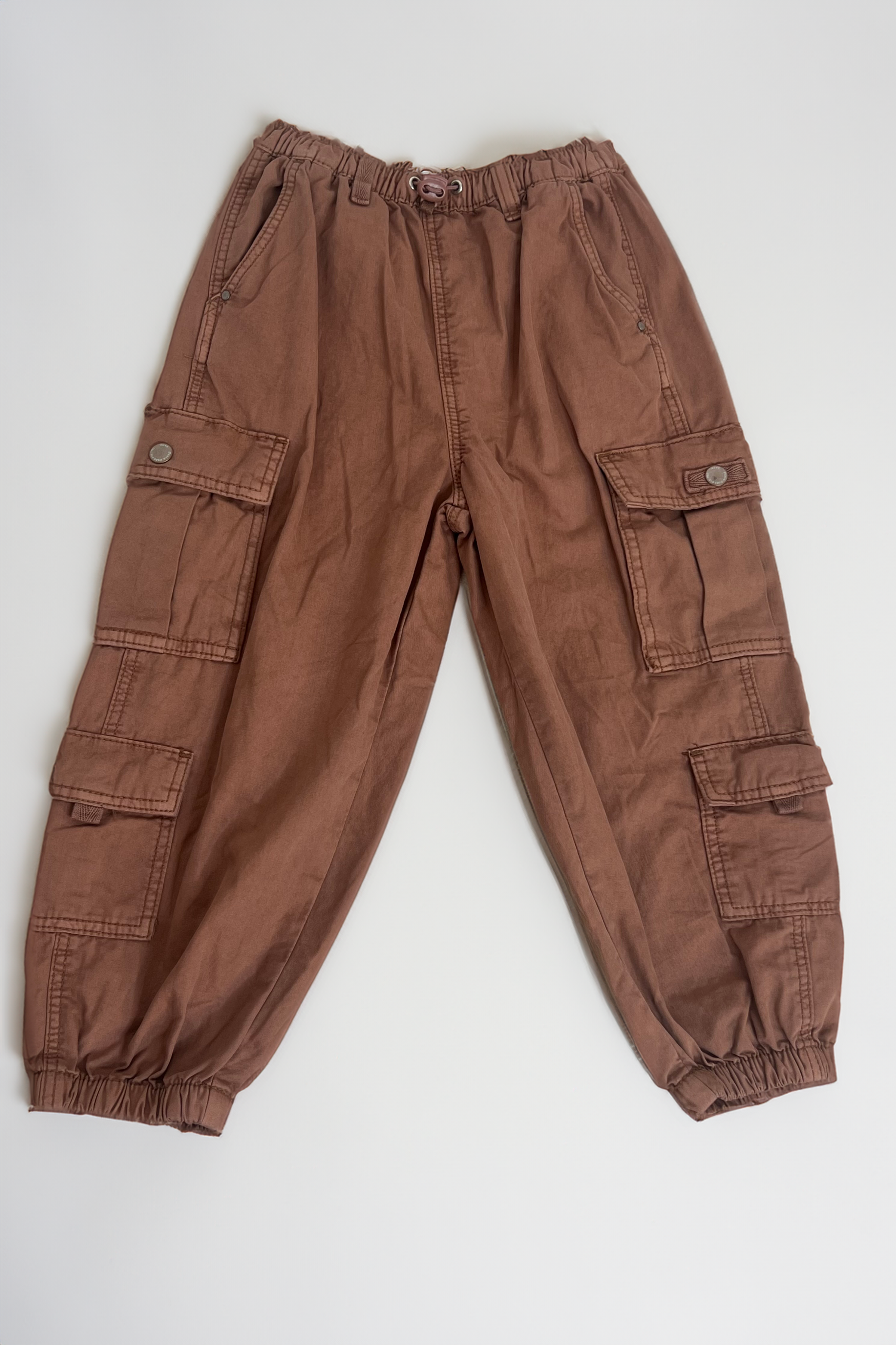 Kids Toggle Elastica Ted Waist Cotton Cargo Trousers-SinglePrice
