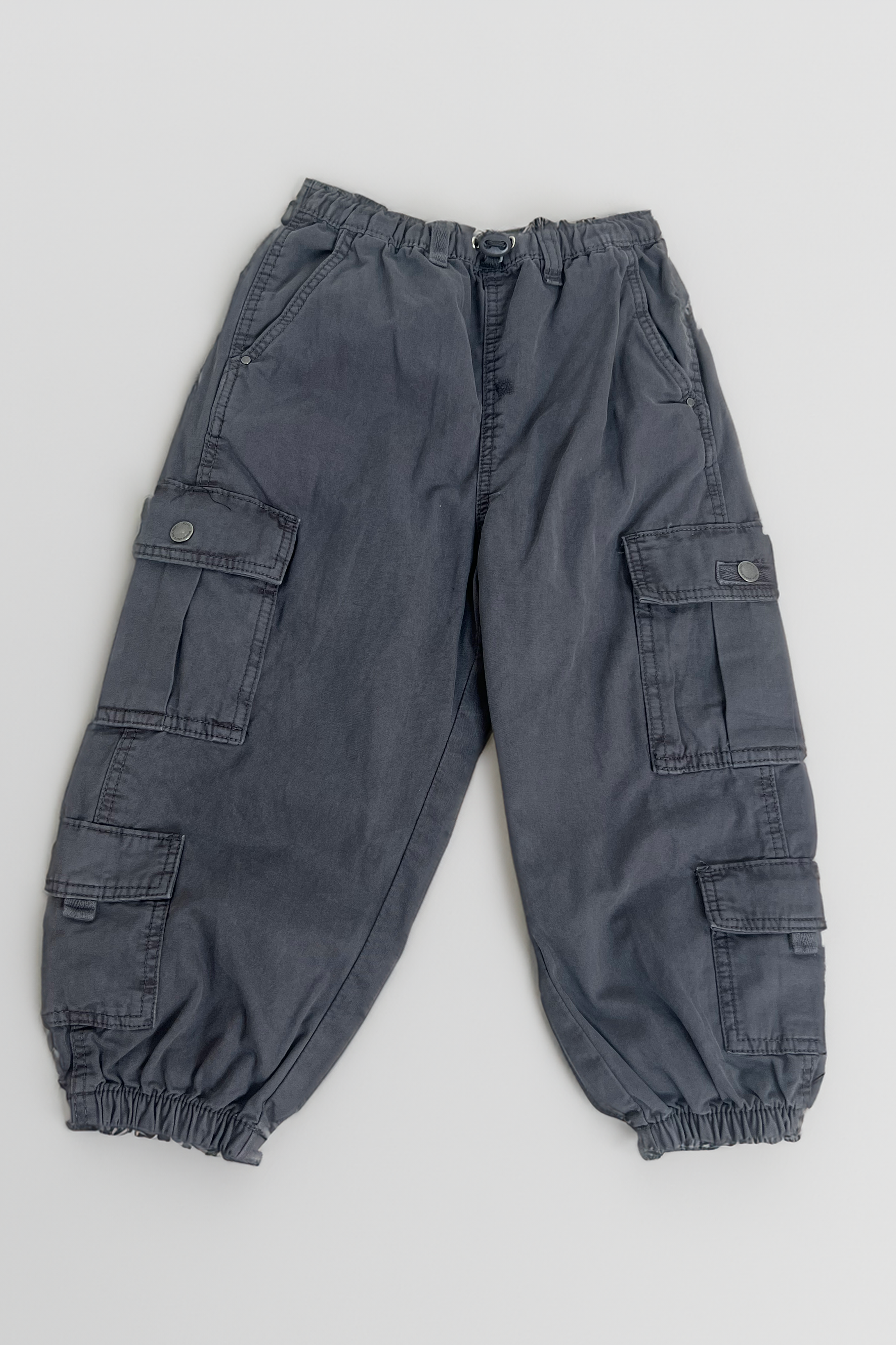 Kids Toggle Elastica Ted Waist Cotton Cargo Trousers-SinglePrice