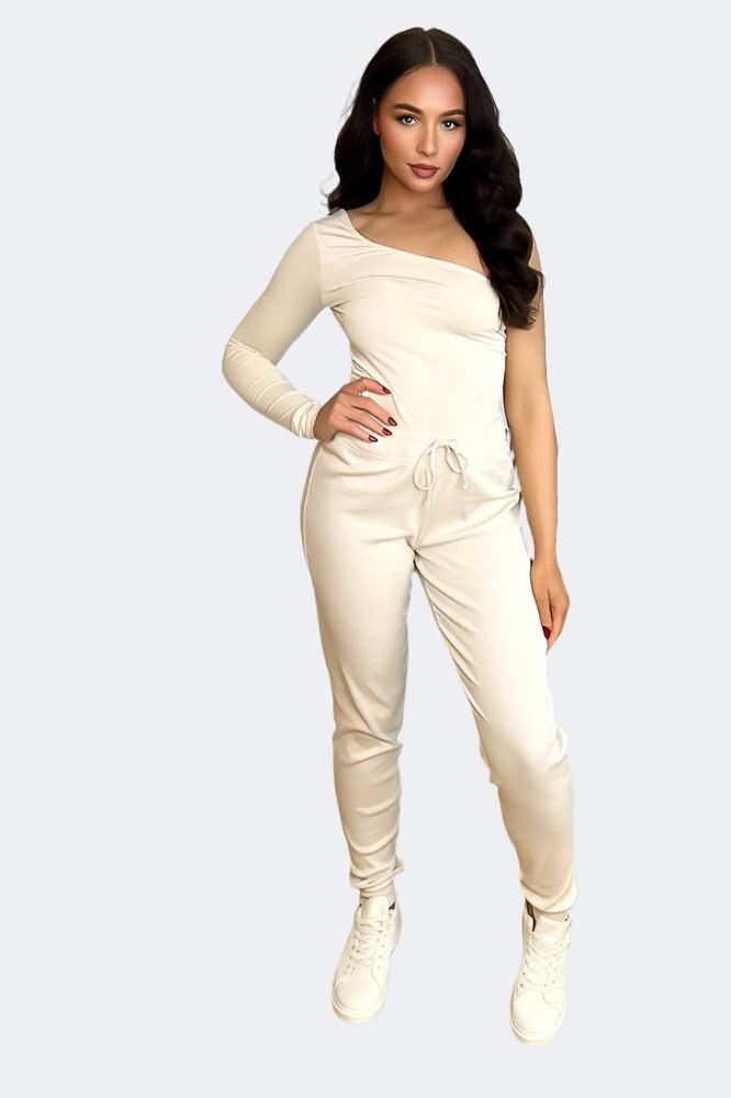 Cotton Blend Plain Cosy Joggers-SinglePrice