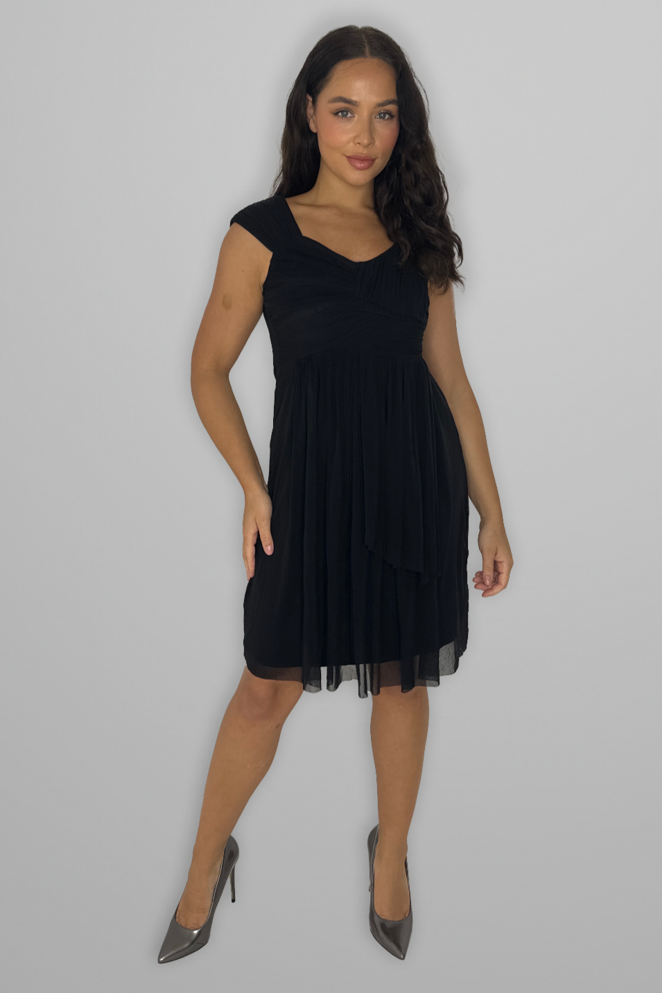 Draped Little Black Dress-SinglePrice