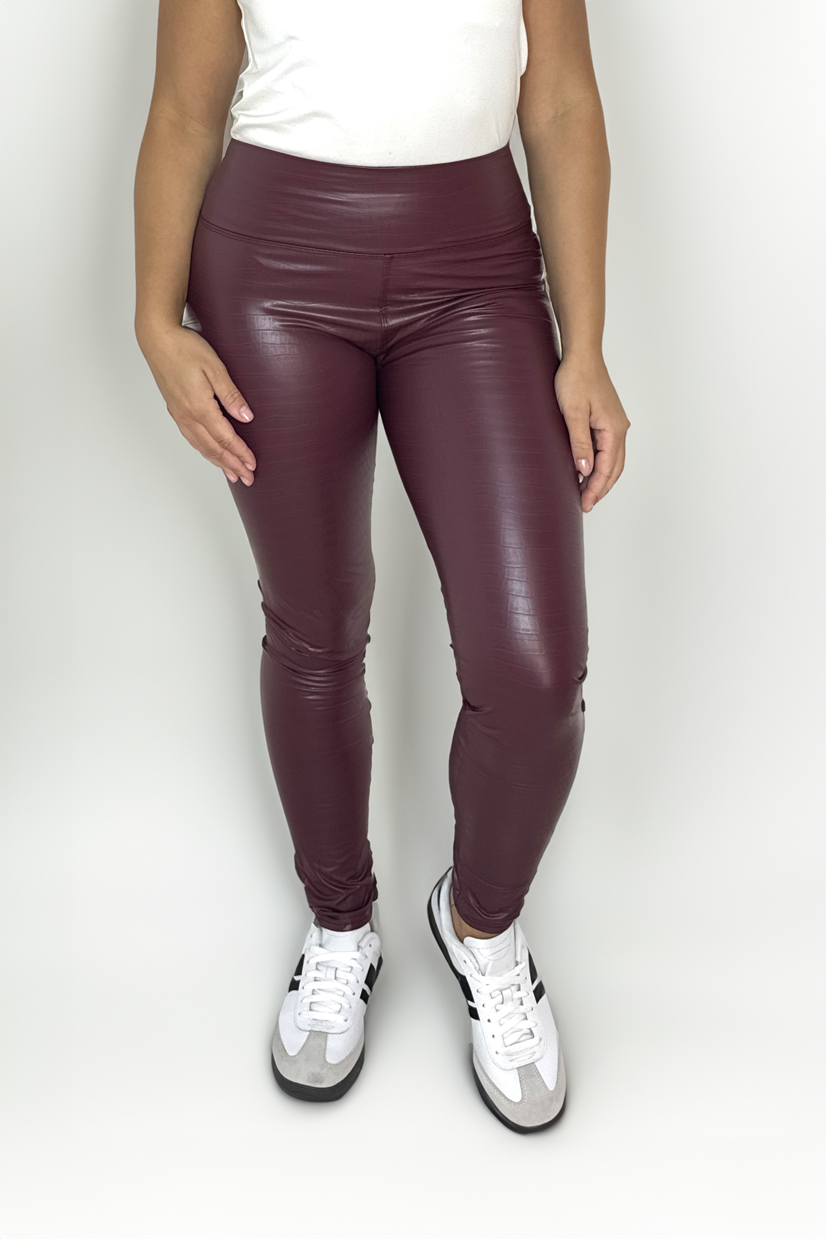 Wholesale Women's Crock Pattern Leather Look Leggings (PACK OF 12)