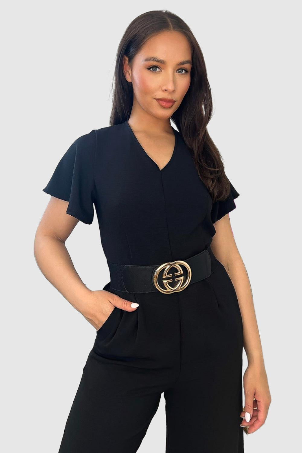 Twin Circle Logo Elastic Belt-SinglePrice