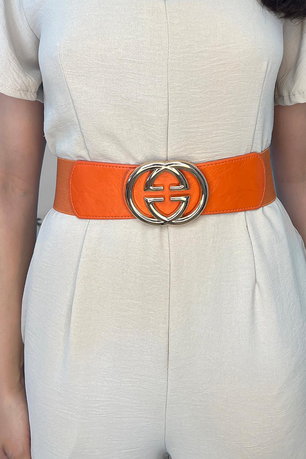 Twin Circle Logo Elastic Belt-SinglePrice