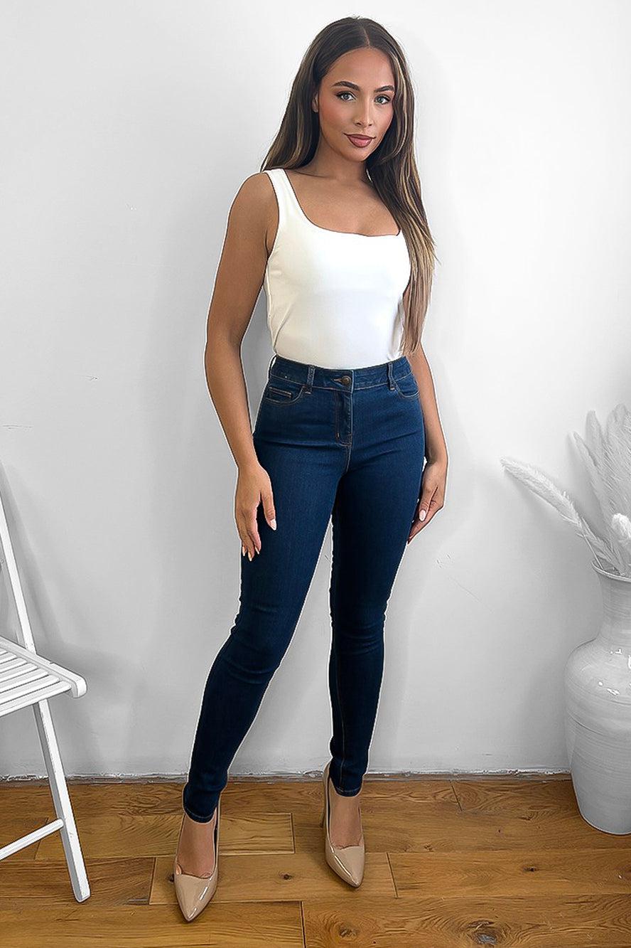 Cotton Elastane Blend Skinny Jeans-SinglePrice