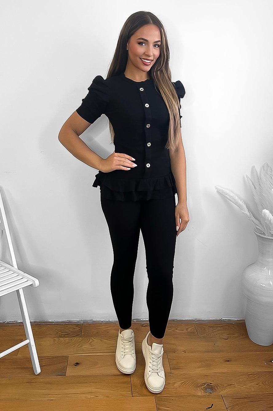 Large Cup Short Sleeves Cotton Blend Set-SinglePrice