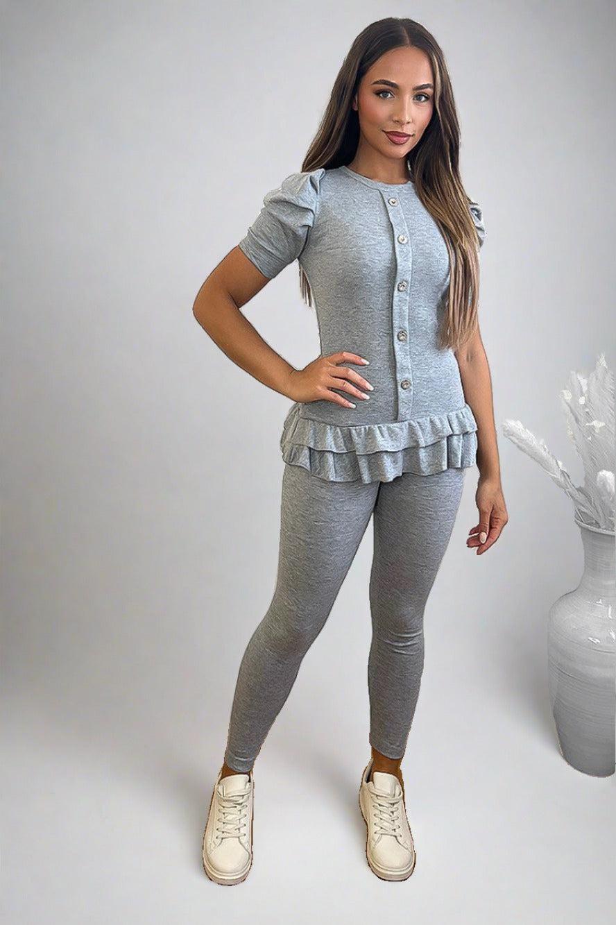 Large Cup Short Sleeves Cotton Blend Set-SinglePrice
