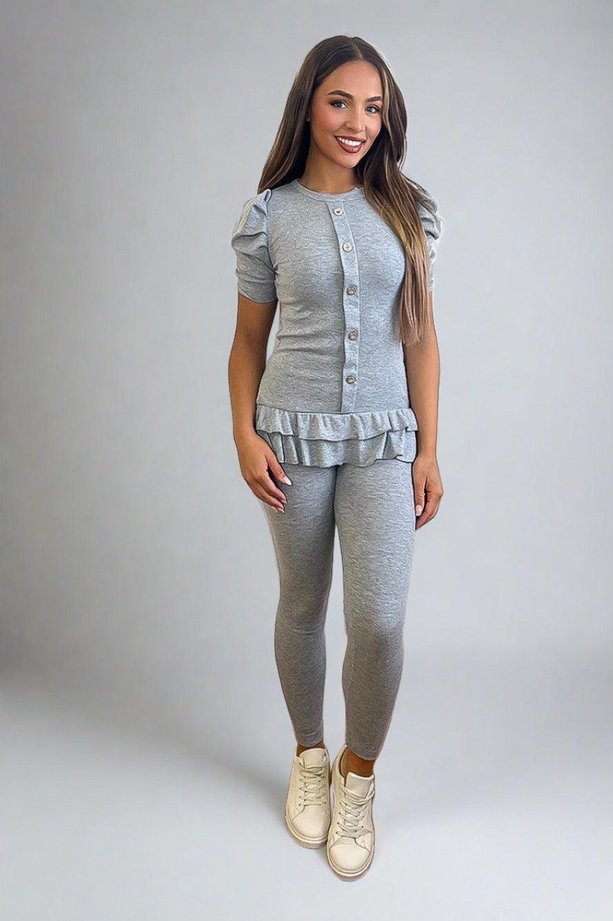 Large Cup Short Sleeves Cotton Blend Set-SinglePrice