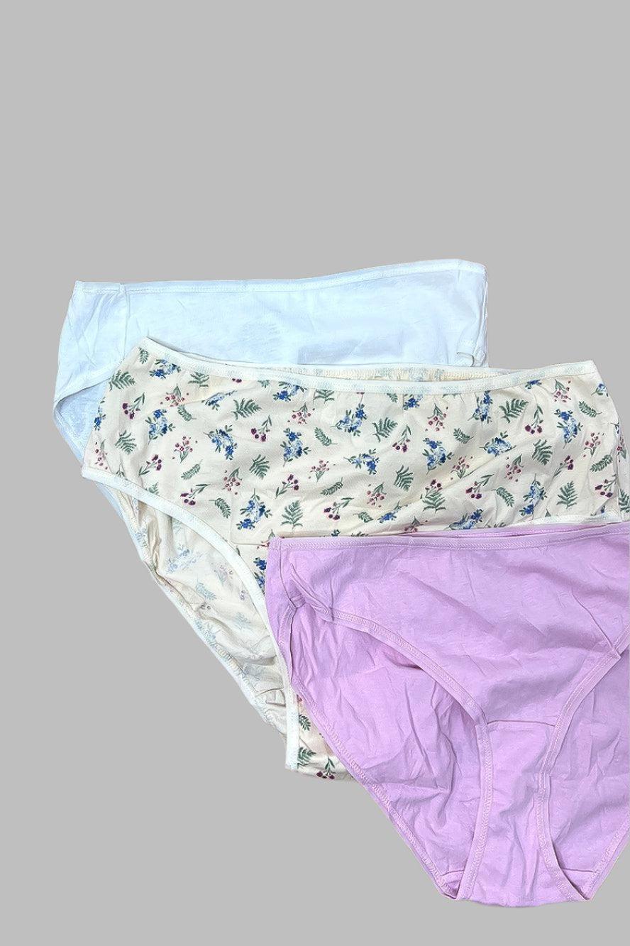 100% Cotton Assorted Pack of 4 Bottom Briefs-SinglePrice
