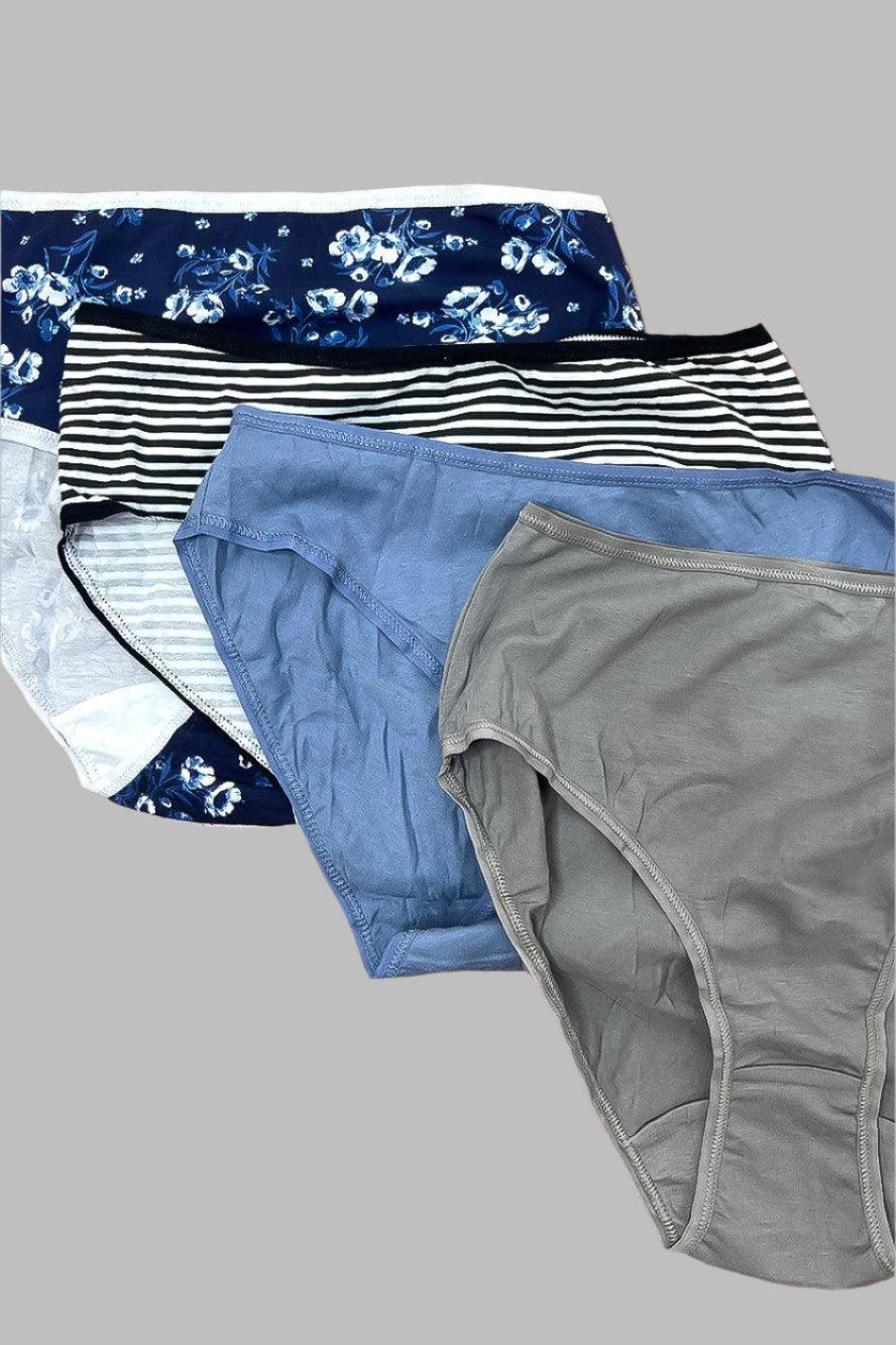 100% Cotton Assorted Pack of 4 Bottom Briefs-SinglePrice
