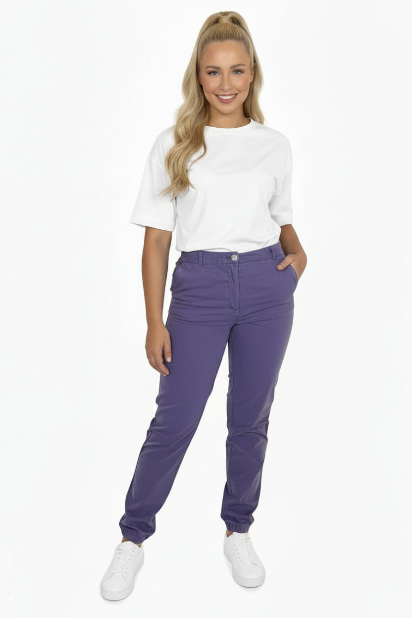 Wholesale Women’s Cotton Blend Lightweight Slacks Trousers (BOX OF 24)