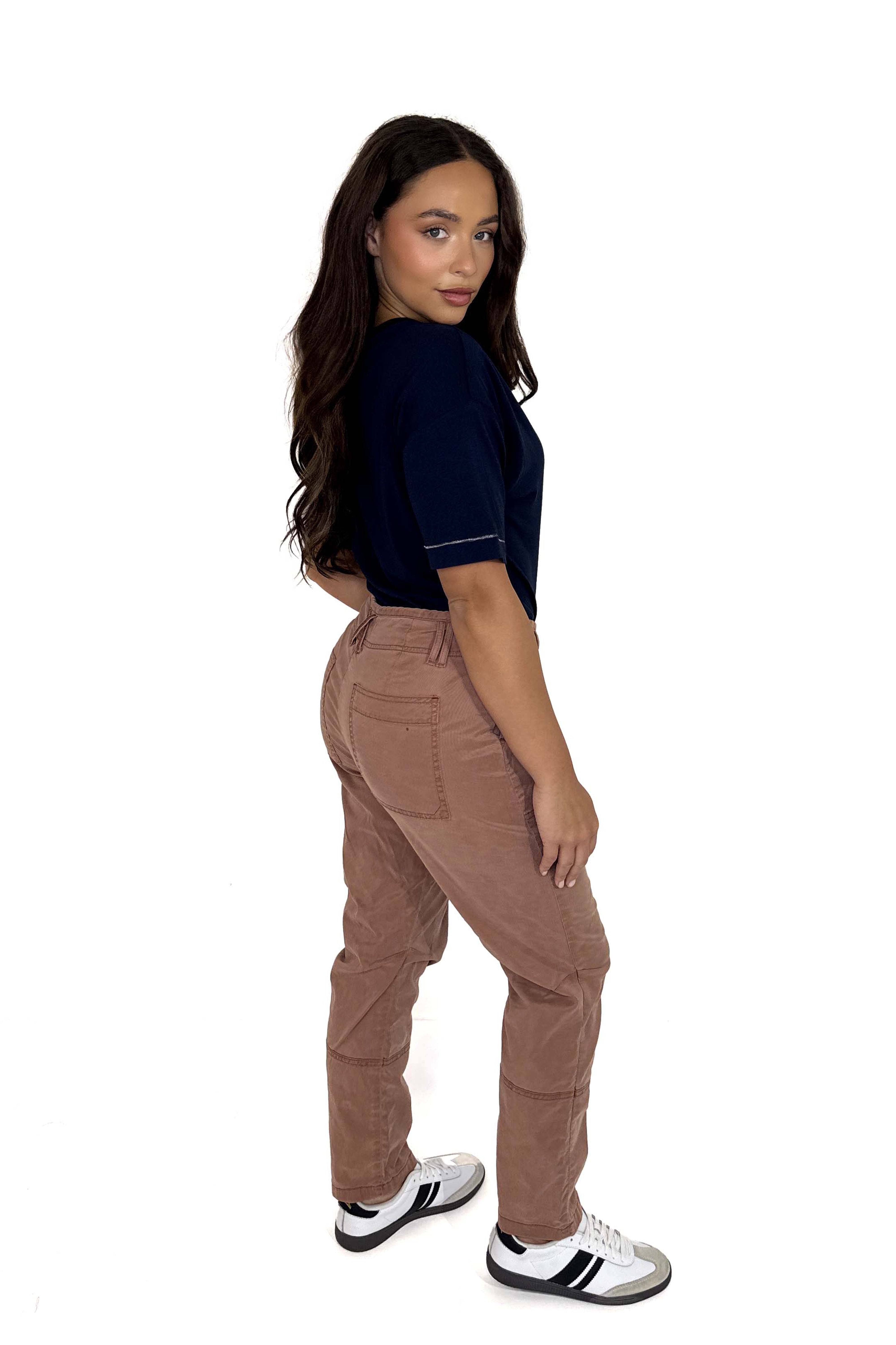 Faded Lyocell And Cotton Cargo Trousers