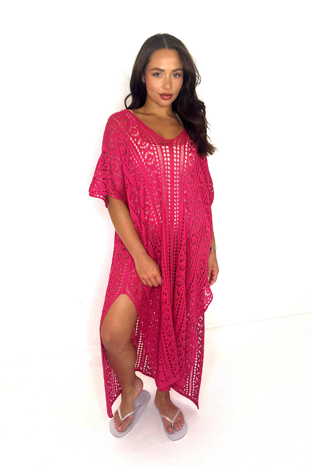 Longline Crochet Beachwear Cover