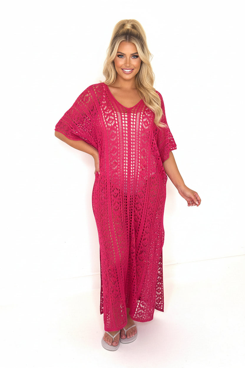 Longline Crochet Beachwear Cover