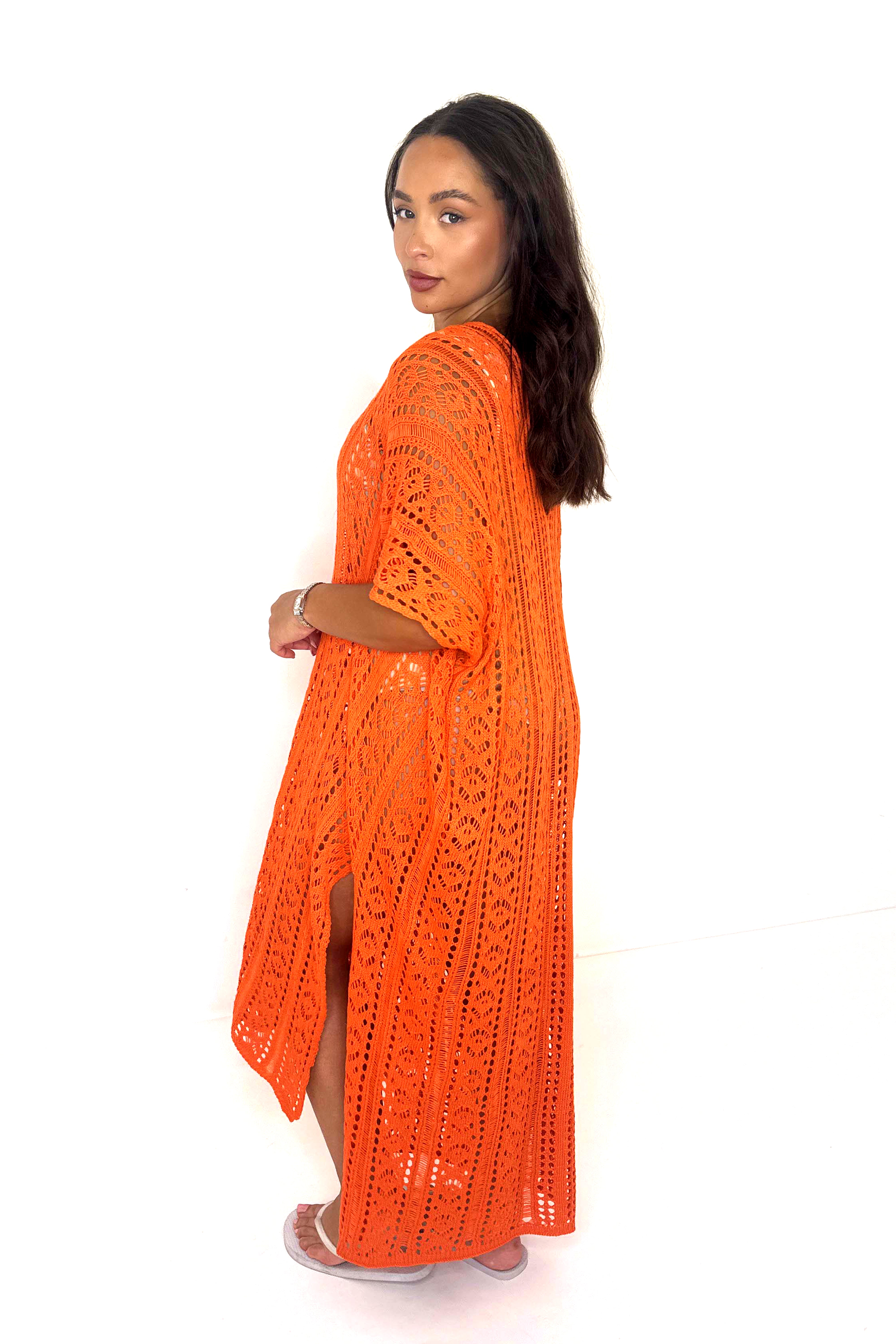 Longline Crochet Beachwear Cover