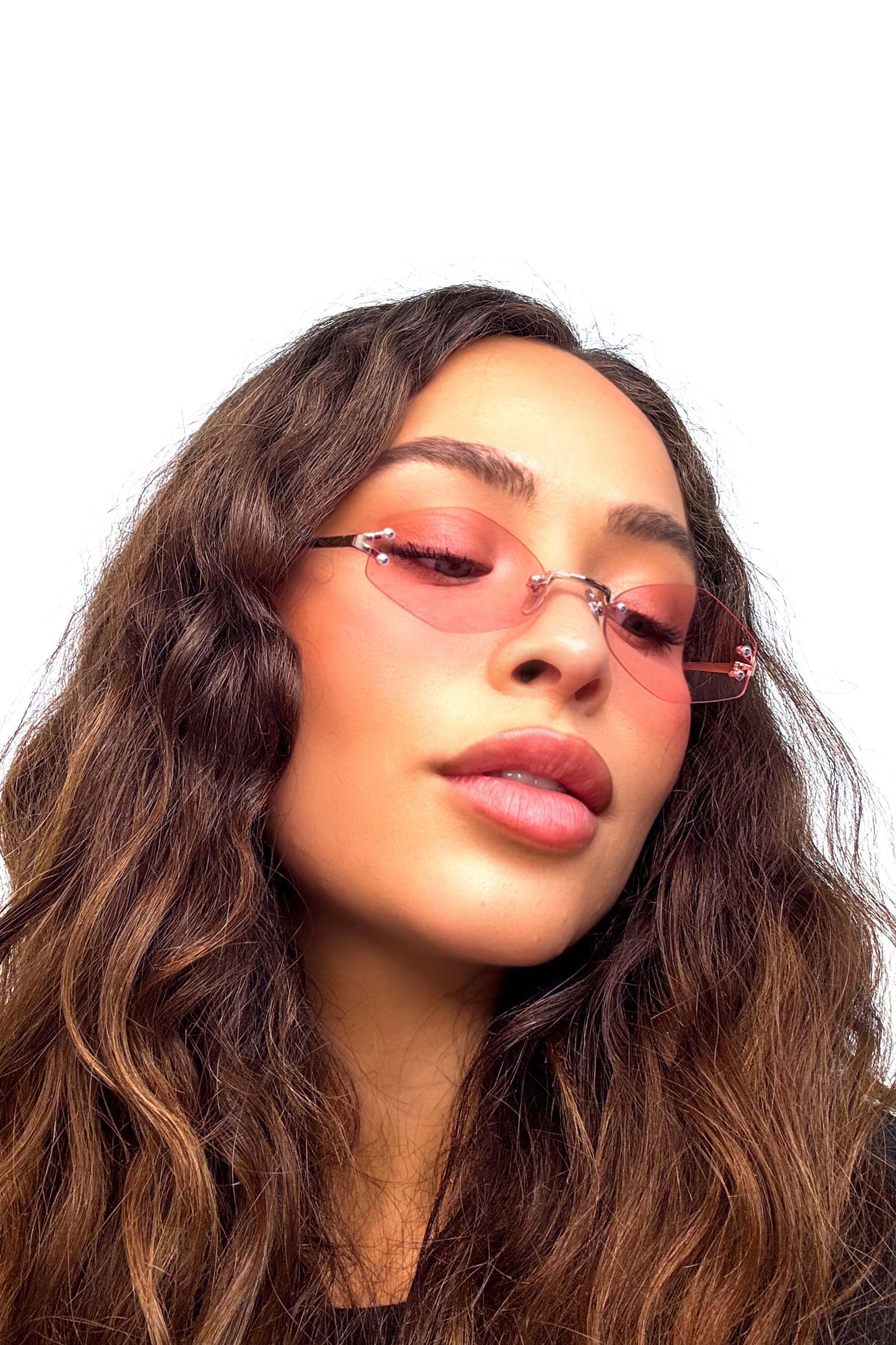 Rimless Rectangular UV 400 Sunglasses