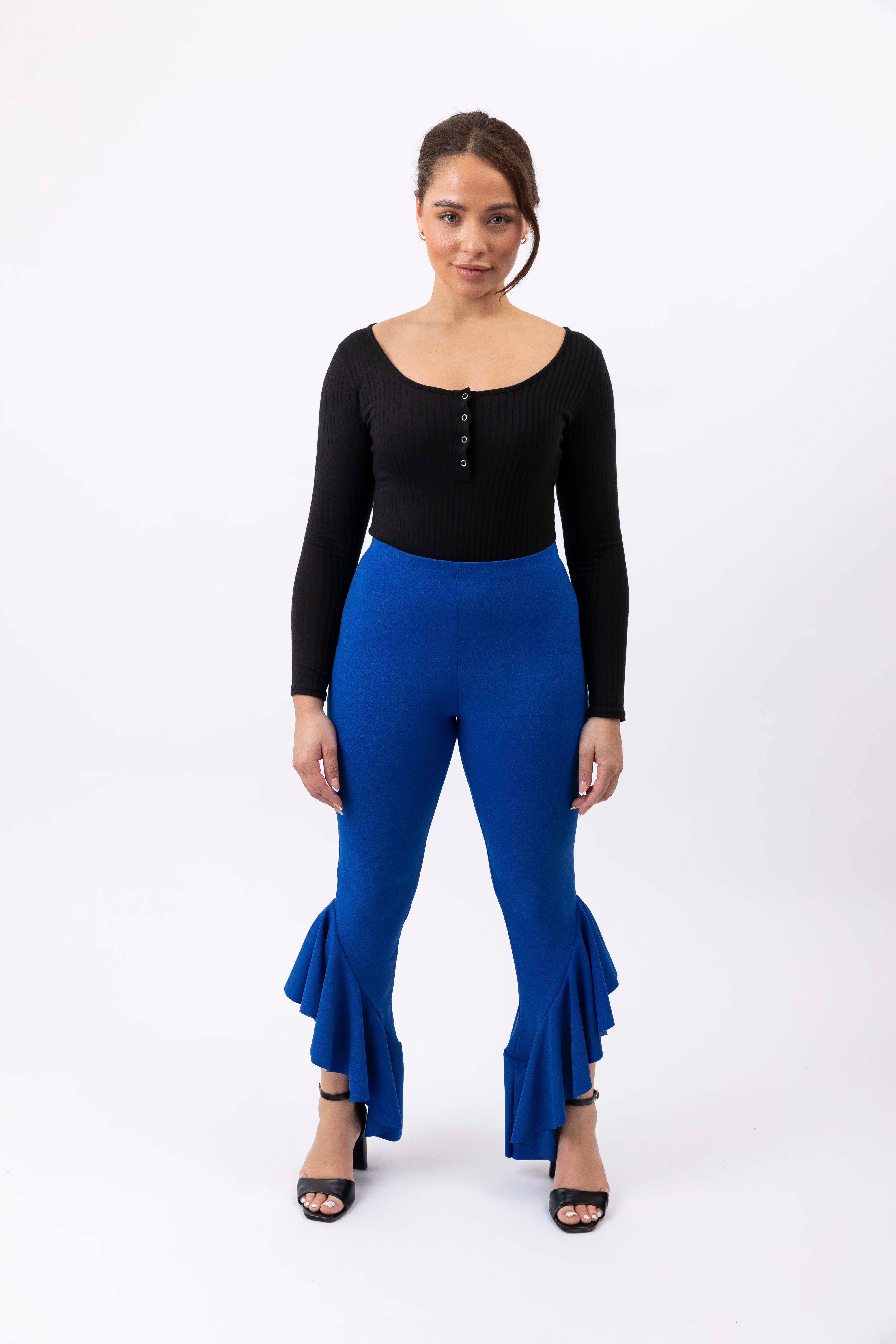 Flare Leg Royal Blue Trousers