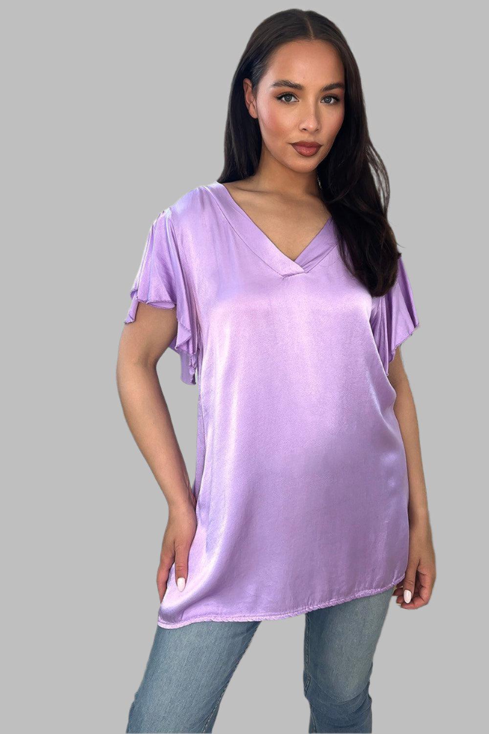 Satin Finish V-Neck Tunic-SinglePrice