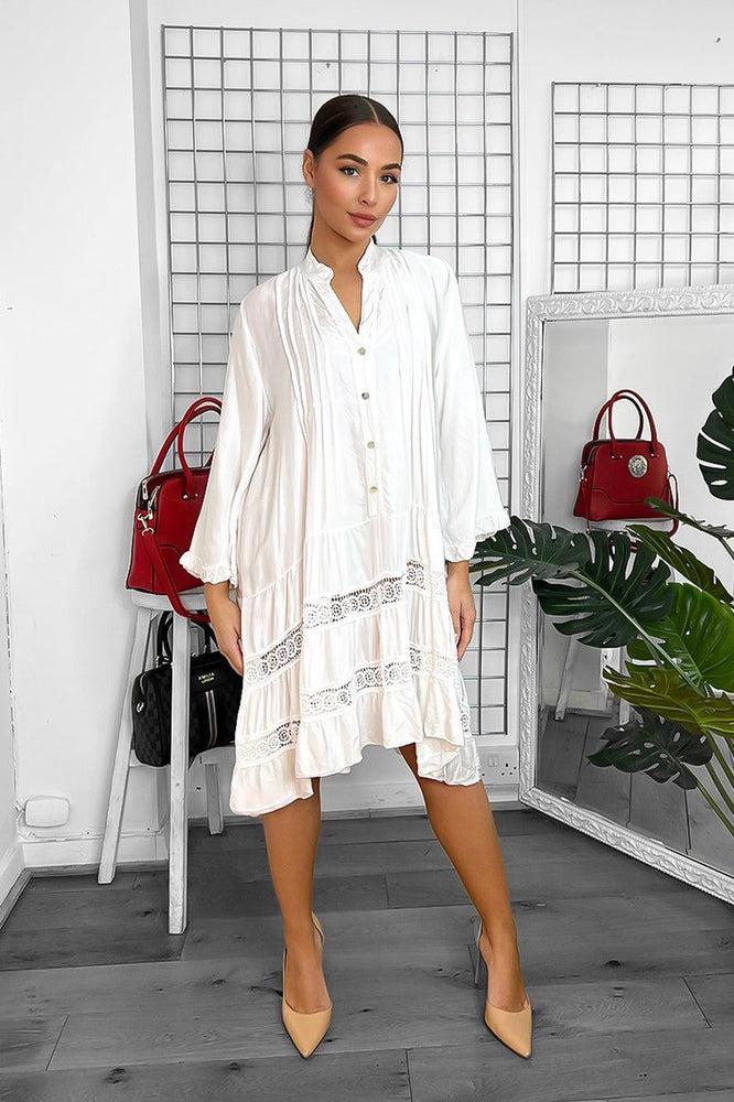 Silk Blend Relaxed Fit Summer Dress-SinglePrice