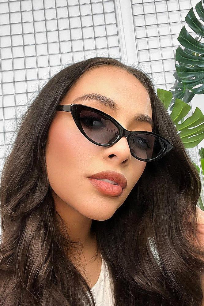 Cat Eye Plastic Frame Sunglasses-SinglePrice