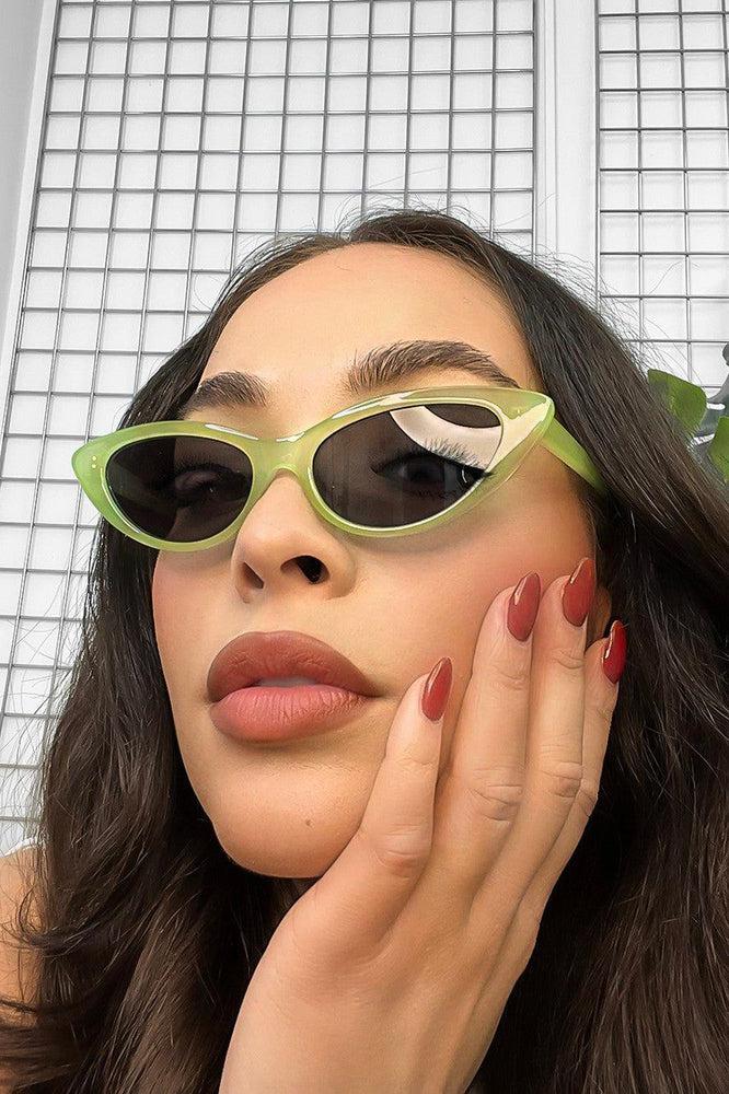 Cat Eye Plastic Frame Sunglasses-SinglePrice