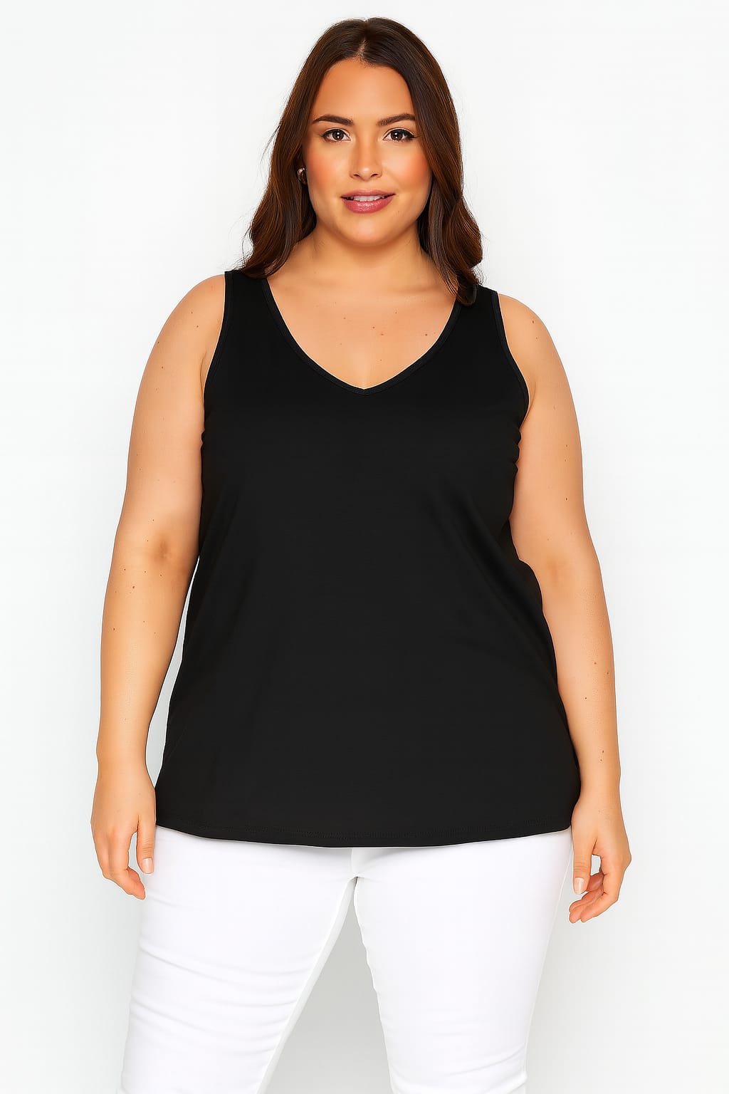Sleeveless Strappy Swing Tank Top