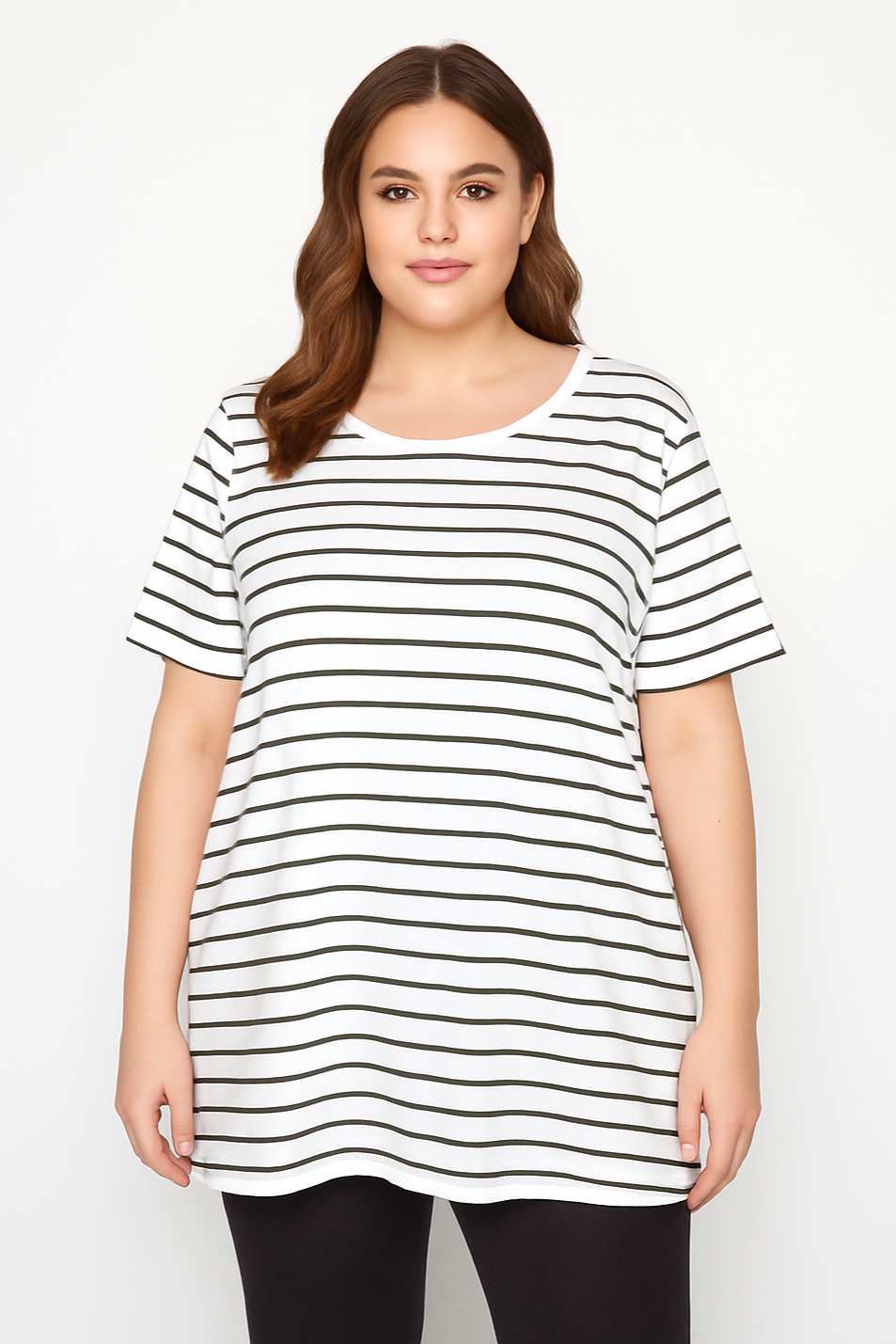 Stripy Longline Short Sleeve T-shirt