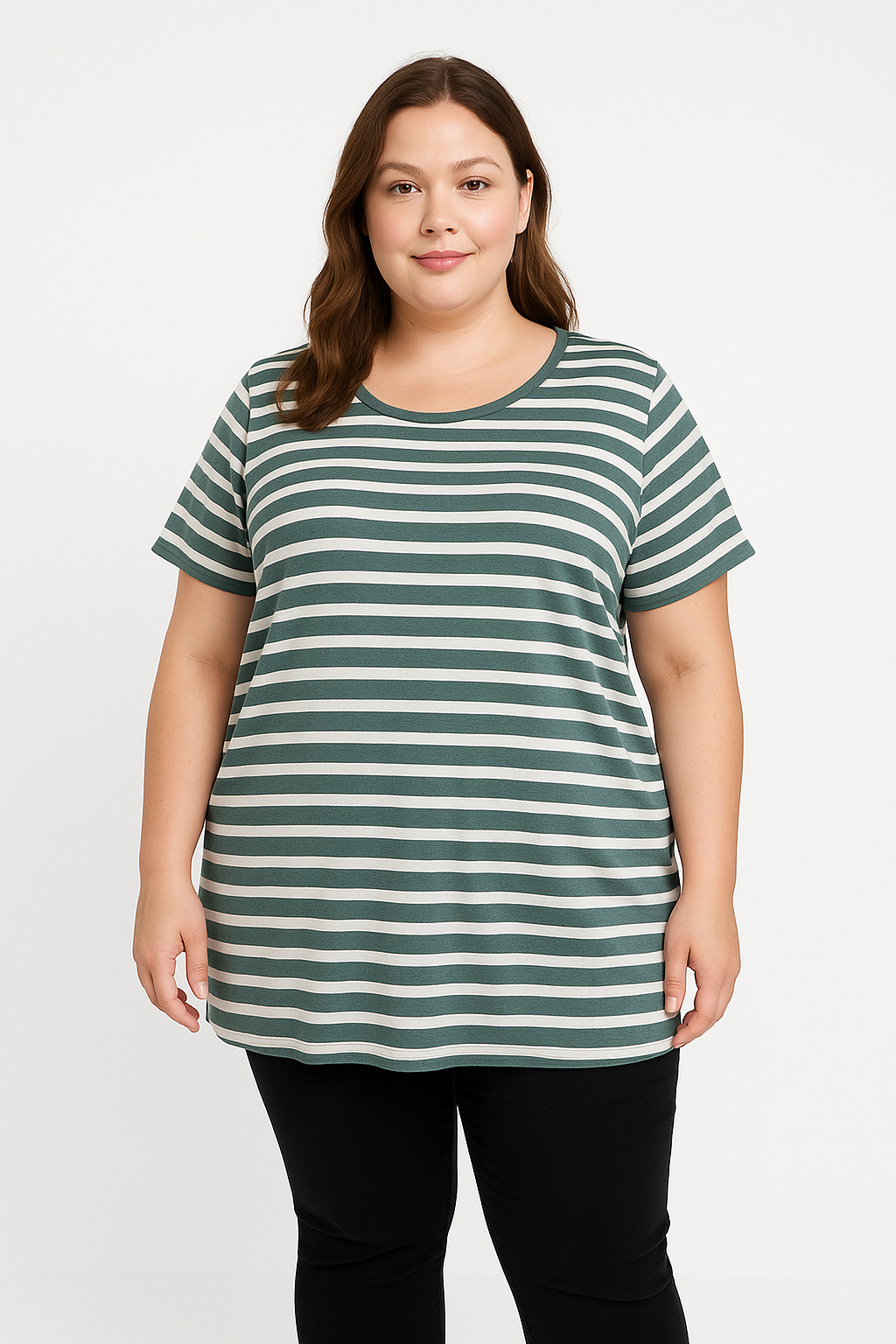 Stripy Longline Short Sleeve T-shirt