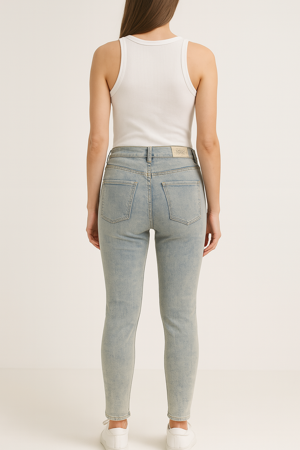 Midrise Faded Skinny Jeans