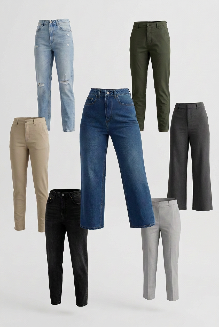 Wholesale Women's Mix Jeans and Trousers (BOX OF 35)