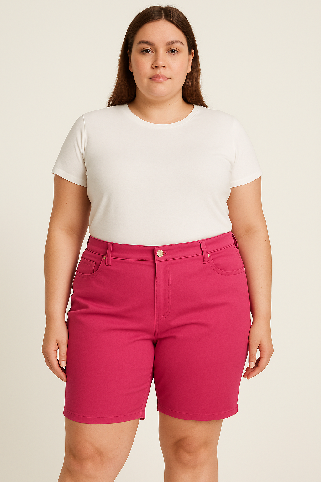 Mid Rise Stretchy Shorts