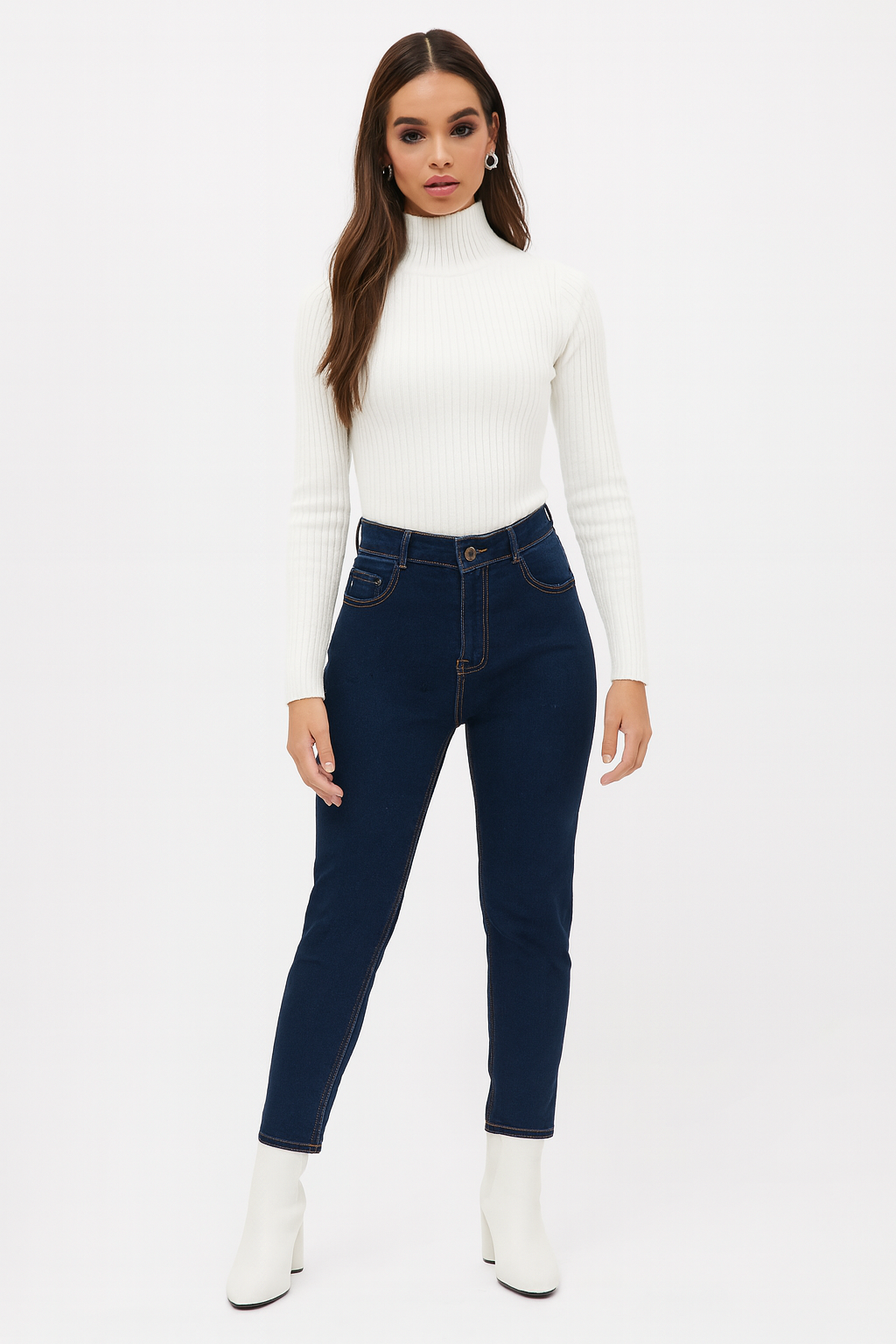 Midrise Skinny No Stretch Denim Jeans