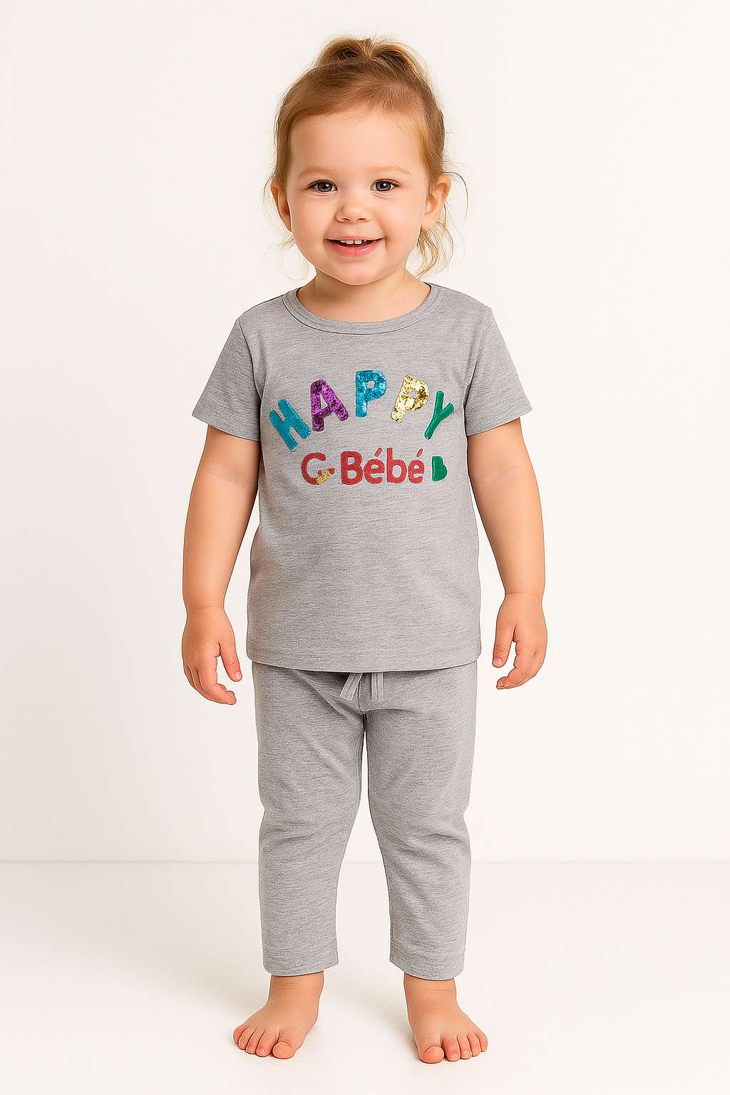 Toddler Girls' Applique Slogan Pyjama Set