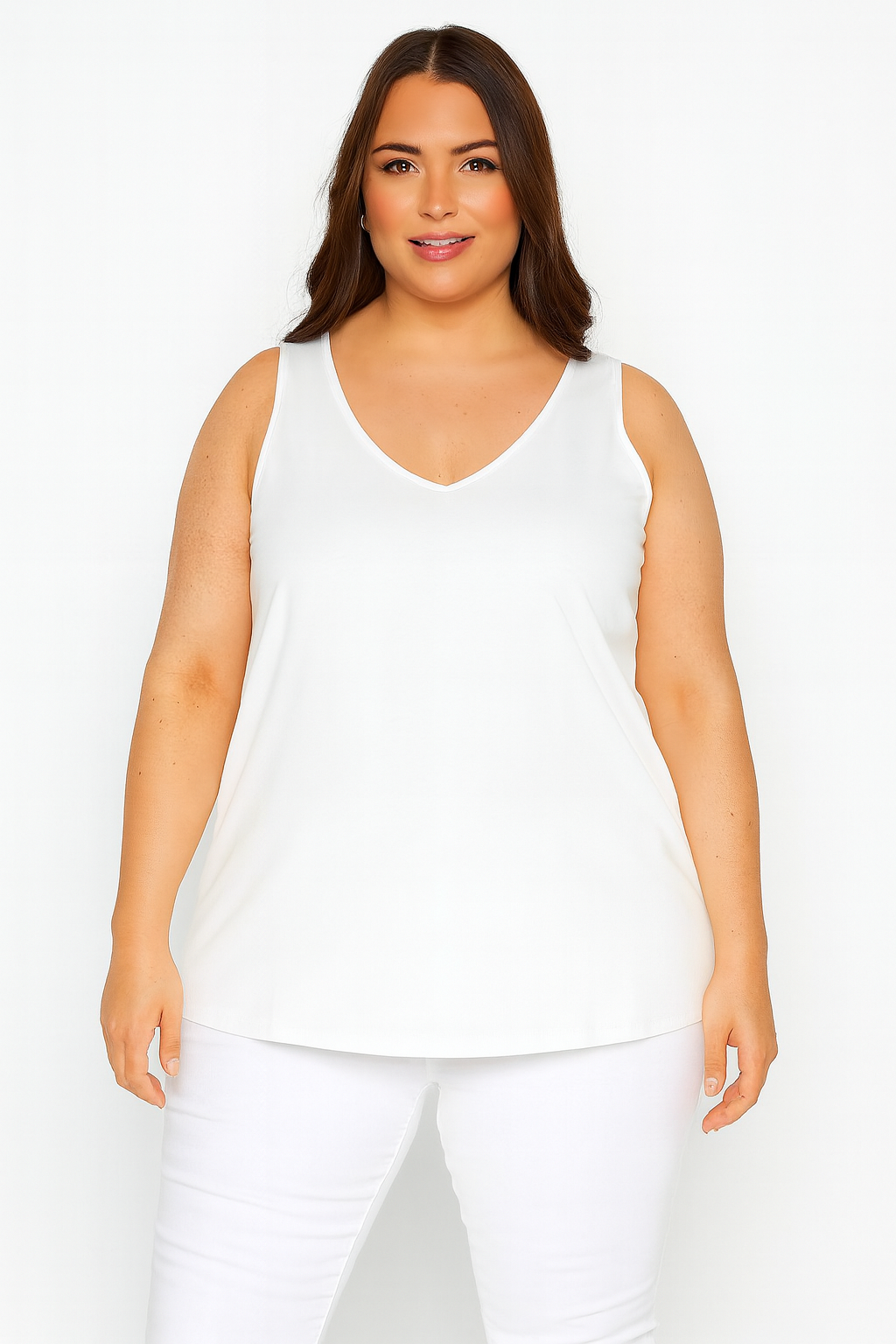 Sleeveless Strappy Swing Tank Top