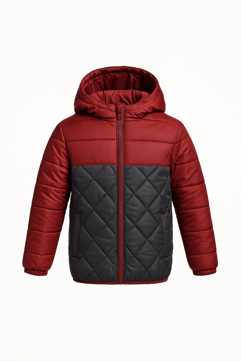 Wholesale Two-Tone Quilted Kids' Puffer Jacket