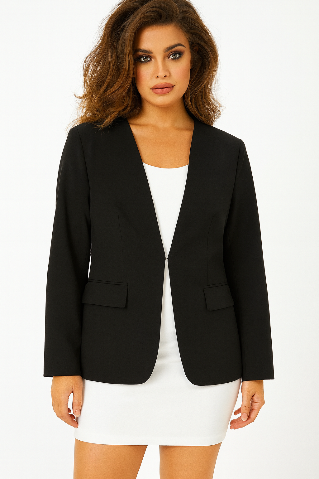 Wholesale Women's Fitted Classic Tailored Black Blazer (PACK OF 8)