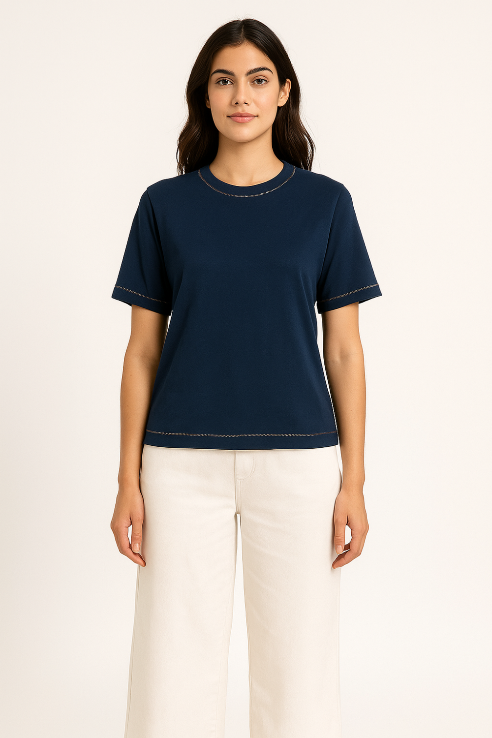 Basic Cotton Blend T-shirt